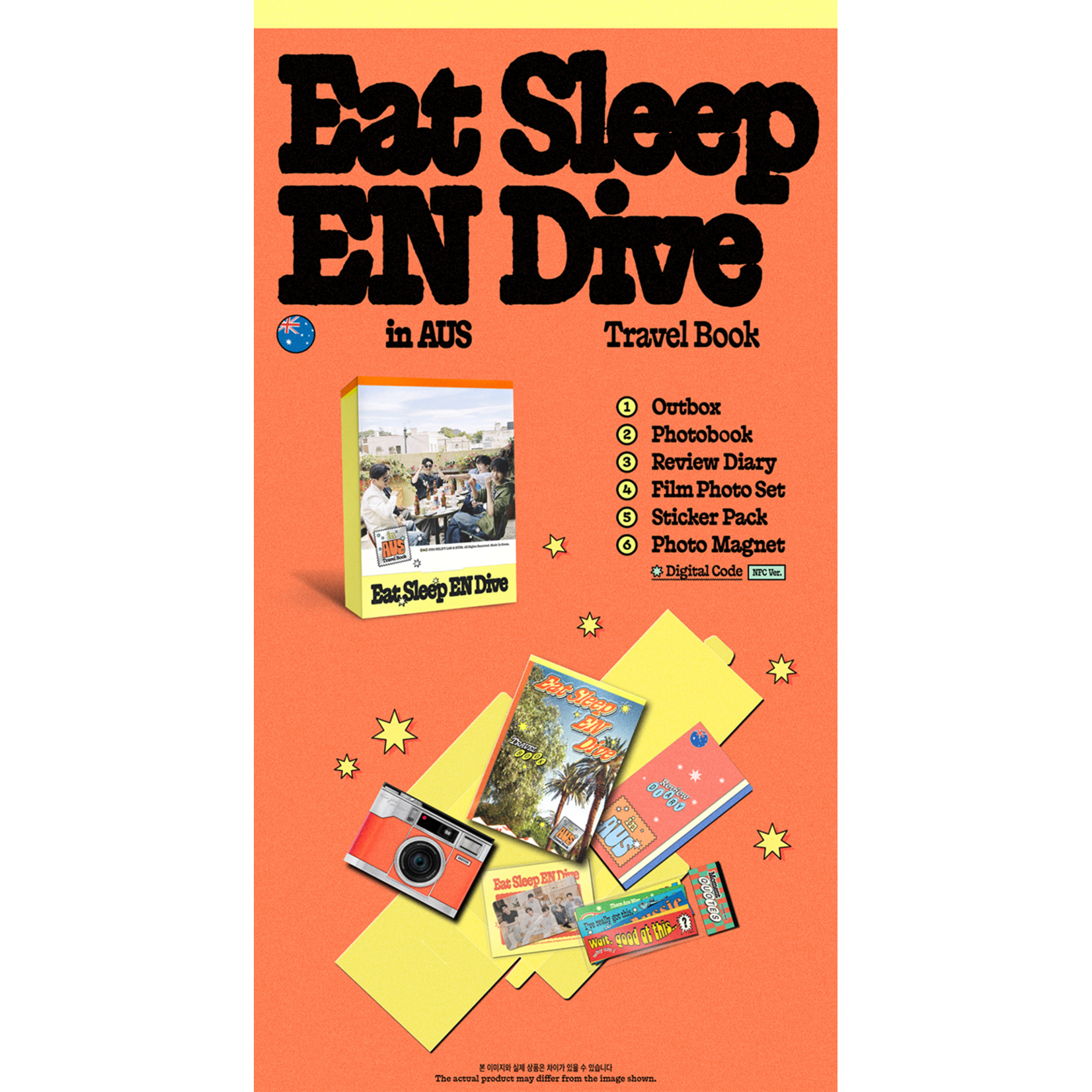 Enhypen ENHYPEN - TRAVEL BOOK Eat Sleep EN Dive in AUS + Weverse Gift (WS)