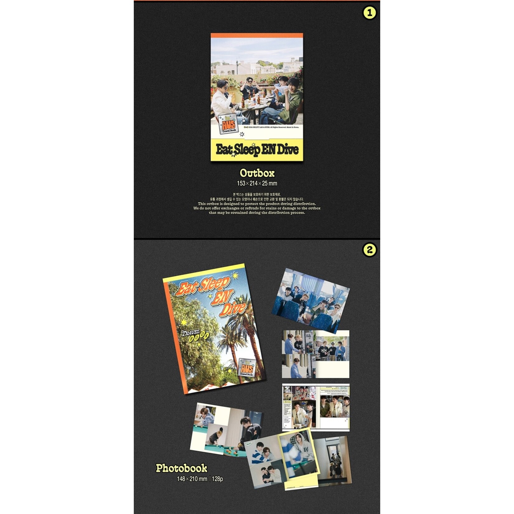 Enhypen ENHYPEN - TRAVEL BOOK Eat Sleep EN Dive in AUS + Weverse Gift (WS)