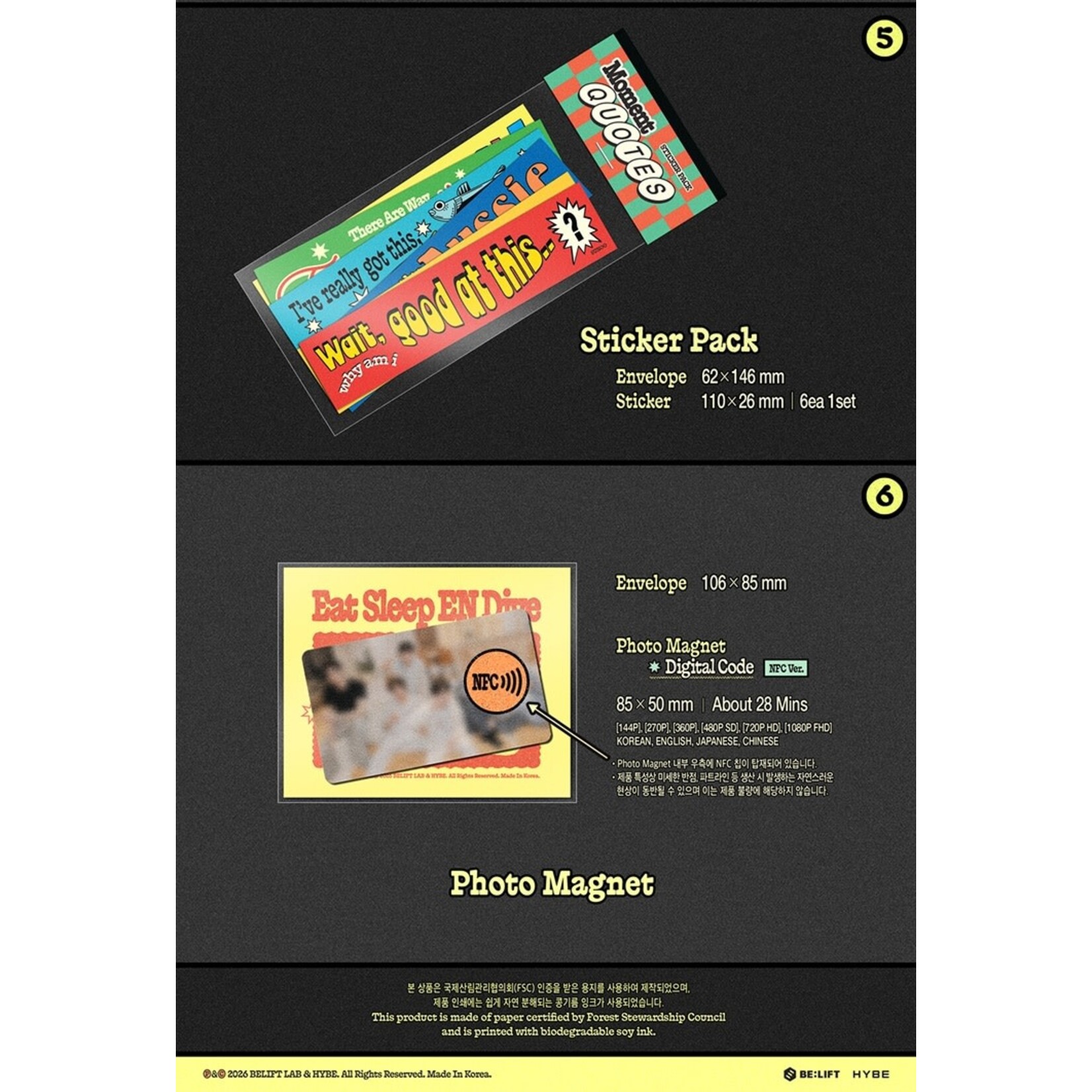 Enhypen ENHYPEN - TRAVEL BOOK Eat Sleep EN Dive in AUS + Weverse Gift (WS)
