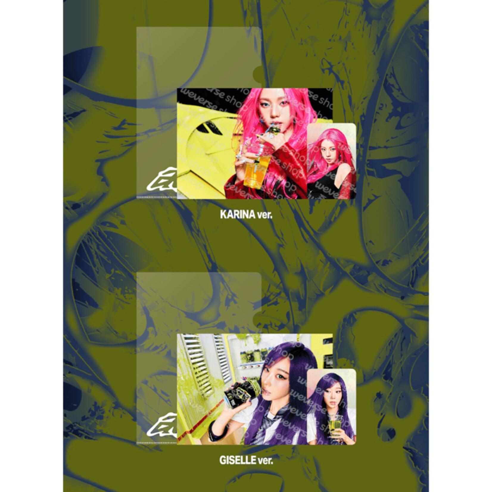 Aespa aespa - [aespa WEEK - MAKE IT LEMONADE MD] POSTCARD + HOLOGRAM PHOTO CARD (LEMONADE Ver)