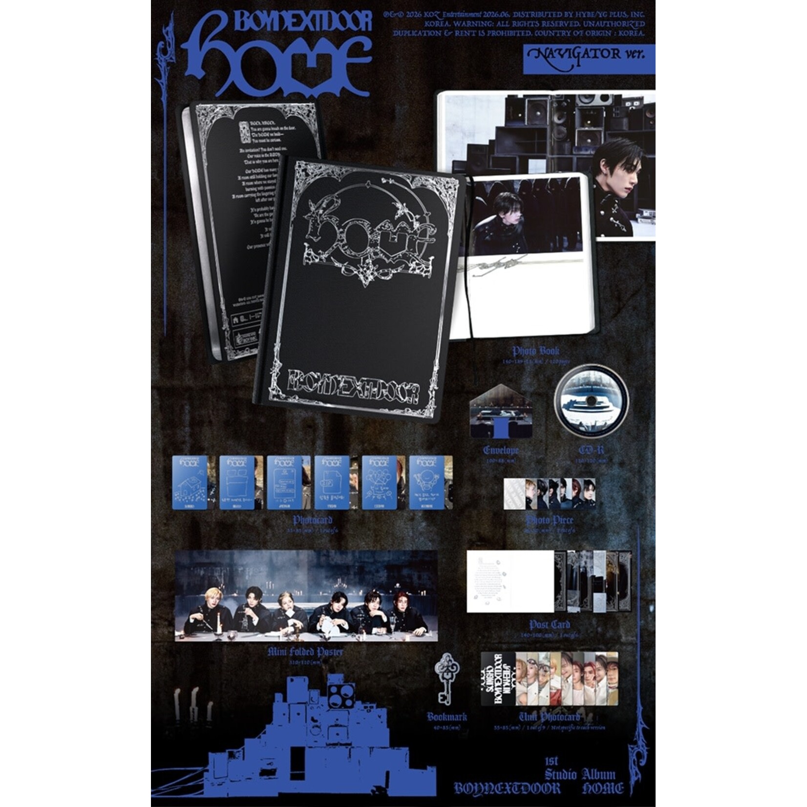 BoyNextDoor [SHOWCASE LIVE] BOYNEXTDOOR - 1st Studio Album [HOME] (Photobook Ver.) + Random Photocard (WS)