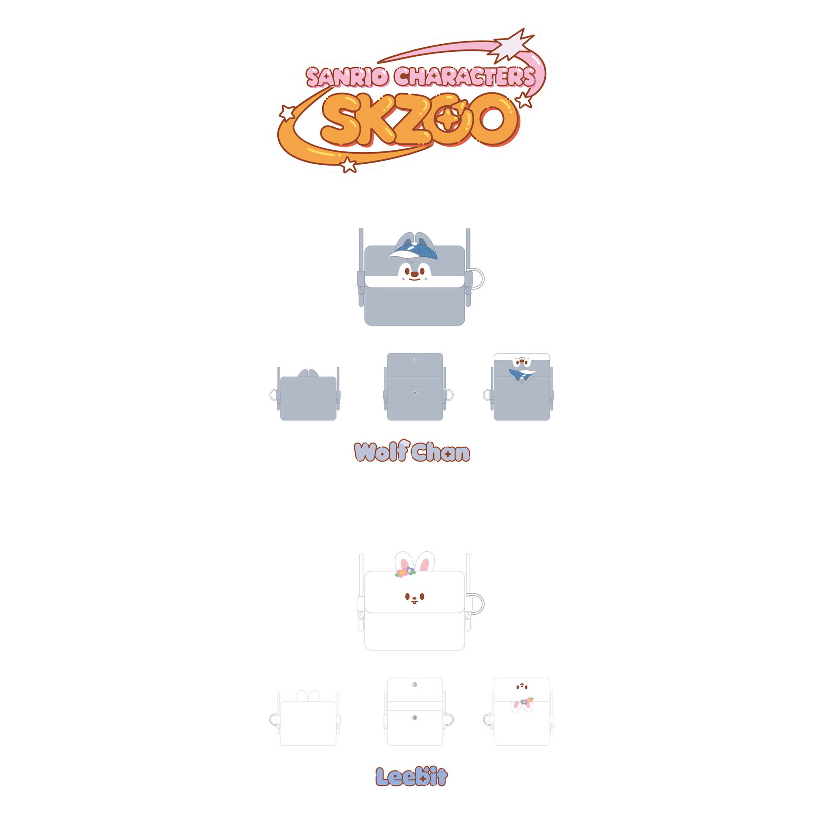 Stray Kids Stray Kids - CARD WALLET CROSS BAG - SKZOO X SANRIO CHARACTERS