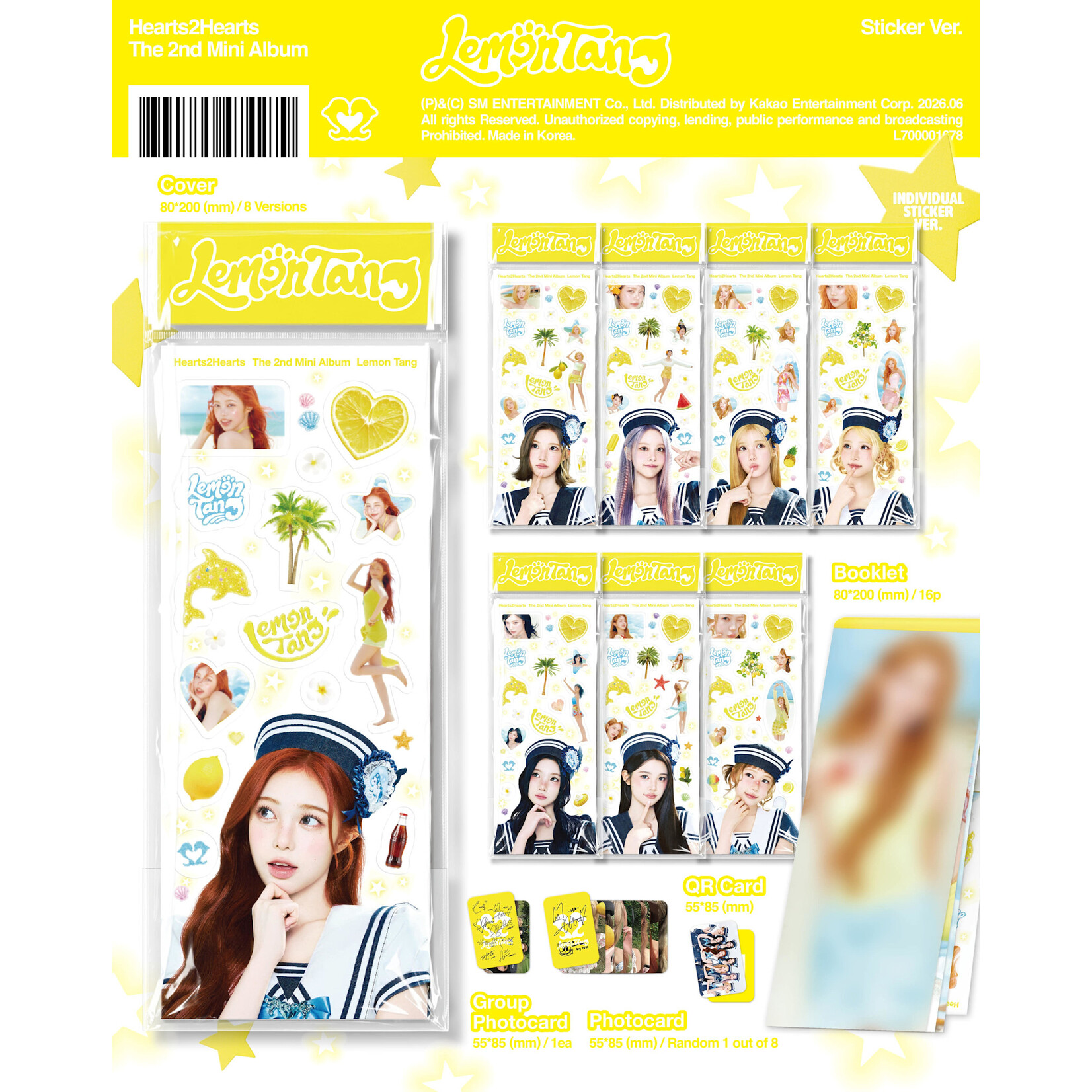 Hearts2Hearts Hearts2Hearts - 2nd Mini Album [Lemon Tang] (Sticker Ver.)