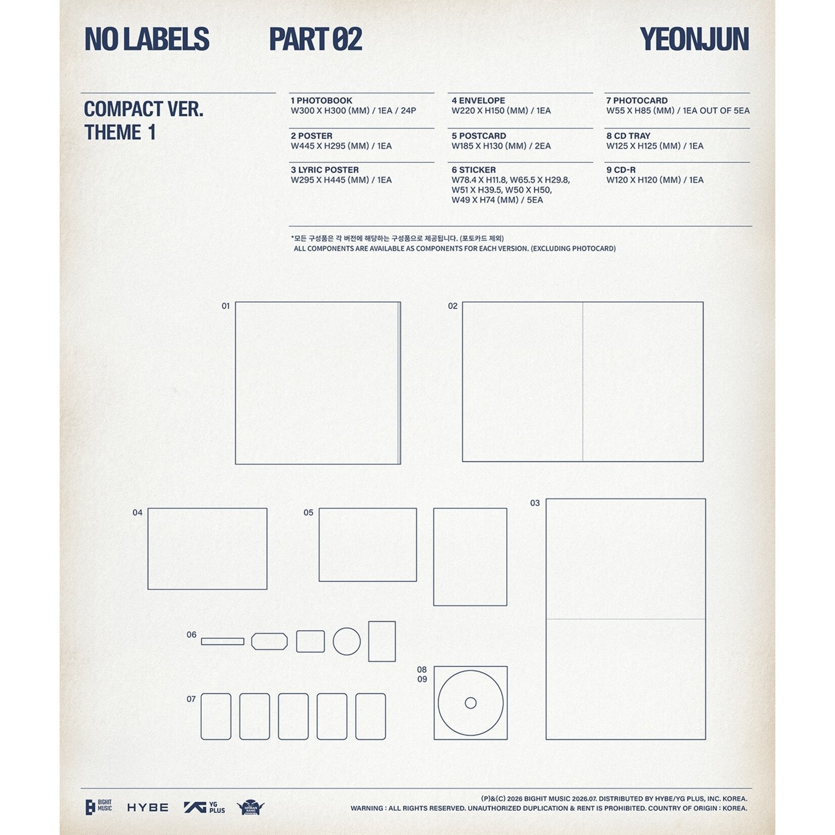 TXT YEONJUN - [NO LABELS: PART 02] (Compact Ver.)