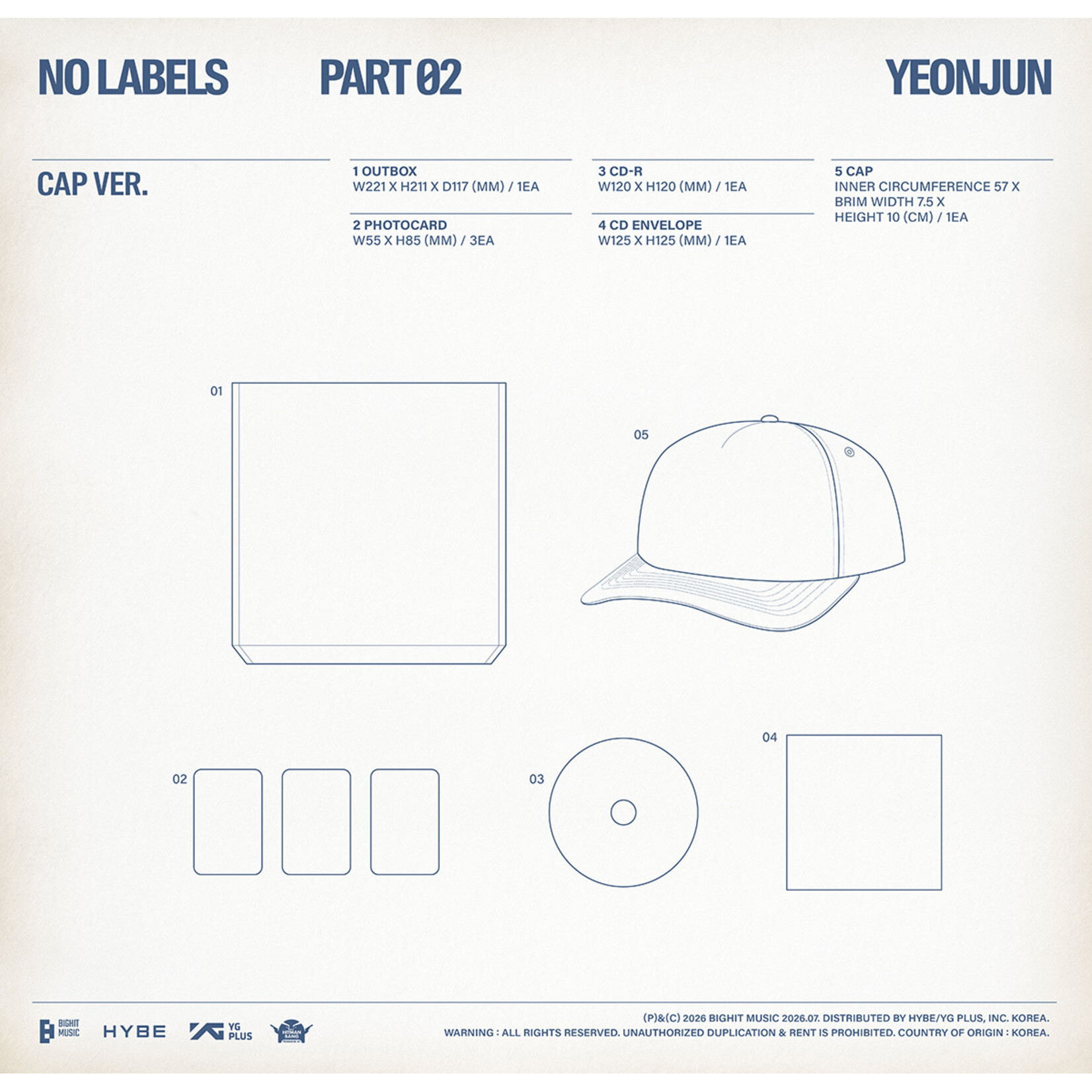 TXT YEONJUN - [NO LABELS: PART 02] (Cap Ver.)