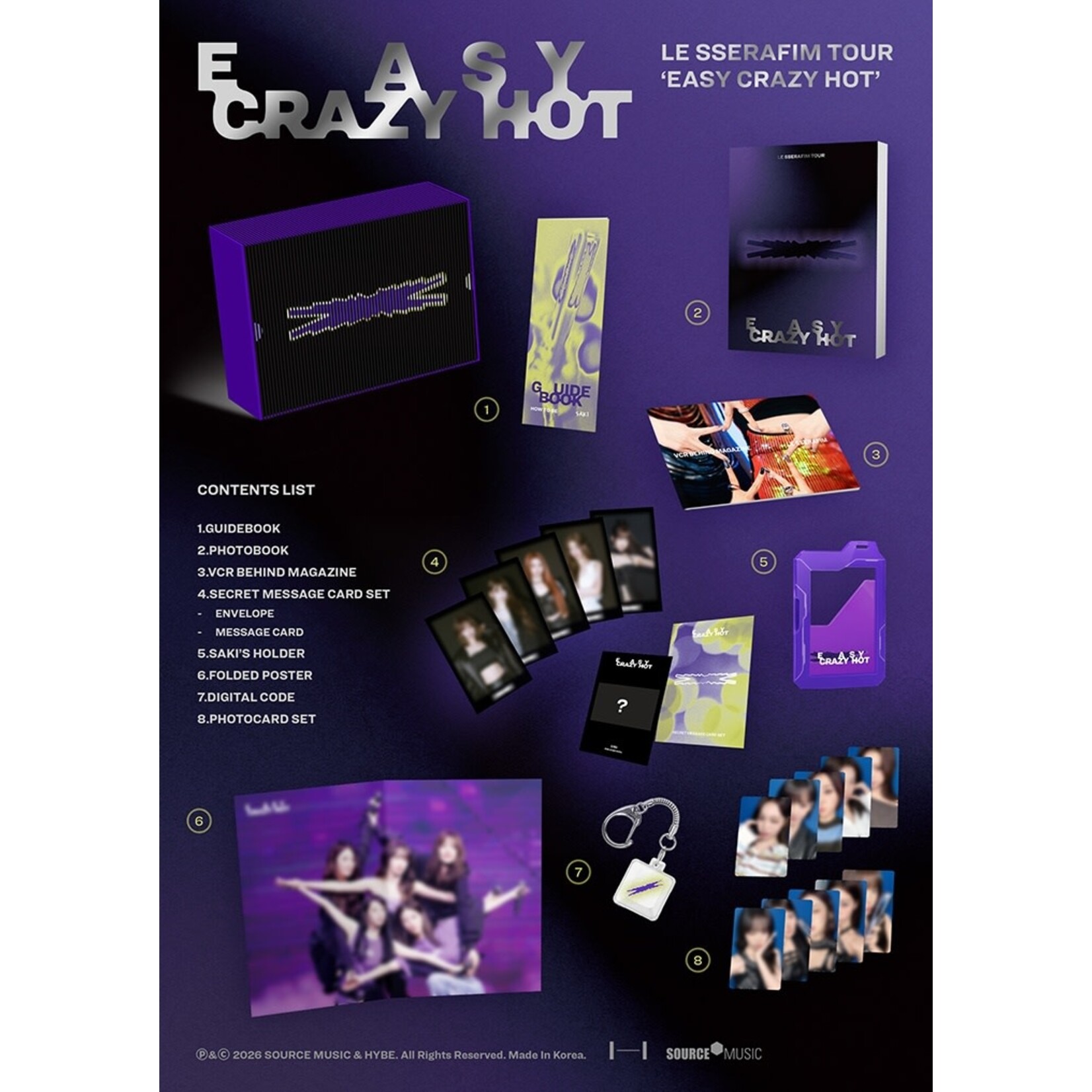 Le Sserafim LE SSERAFIM - TOUR 'EASY CRAZY HOT' ENCORE IN SEOUL DC + Weverse Gift (WS)
