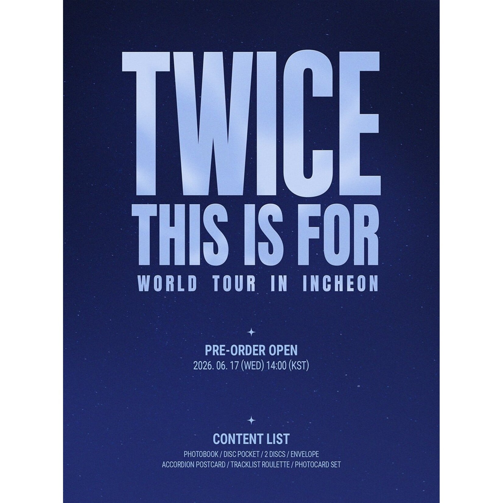 Twice TWICE - [THIS IS FOR] WORLD TOUR IN INCHEON Blu-ray + Photocard SET (FANS SHOP)