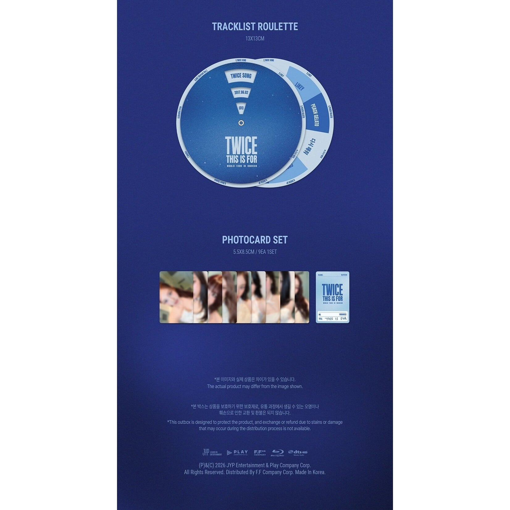 Twice TWICE - [THIS IS FOR] WORLD TOUR IN INCHEON Blu-ray + Photocard SET (FANS SHOP)