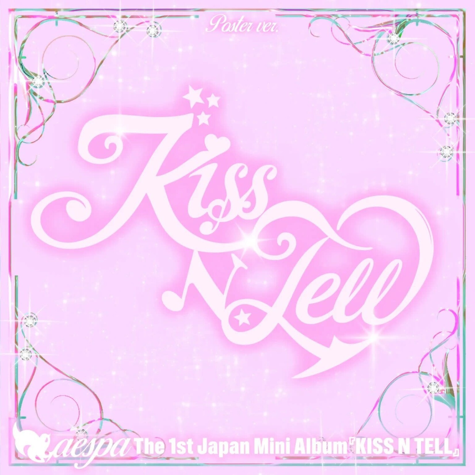Aespa aespa - Japan 1st Mini [KISS N TELL] (Poster Ver) + Random Photocard (TOWER RECORDS)