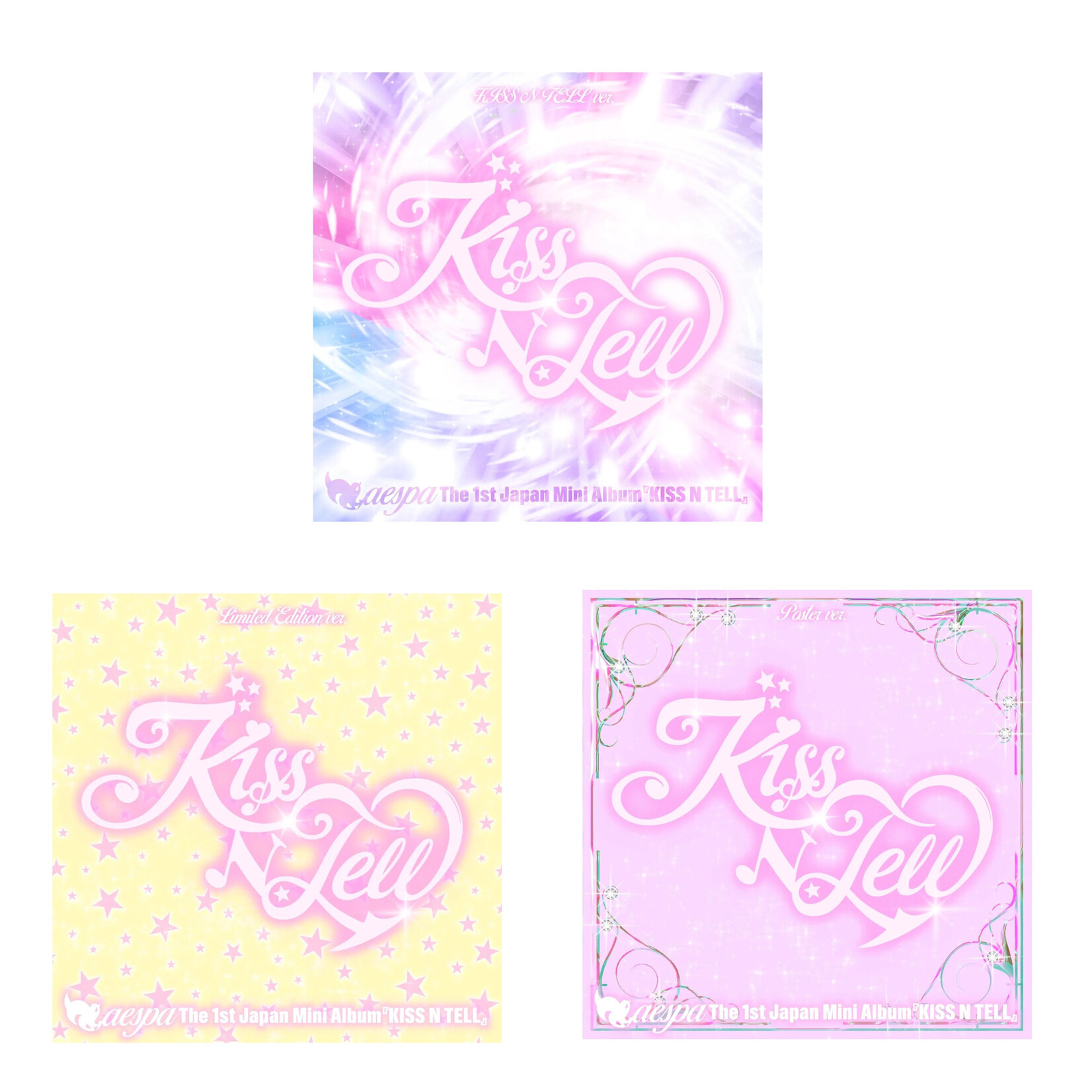 Aespa aespa - Japan 1st Mini [KISS N TELL] (SET) + Random Photocard (TOWER RECORDS)