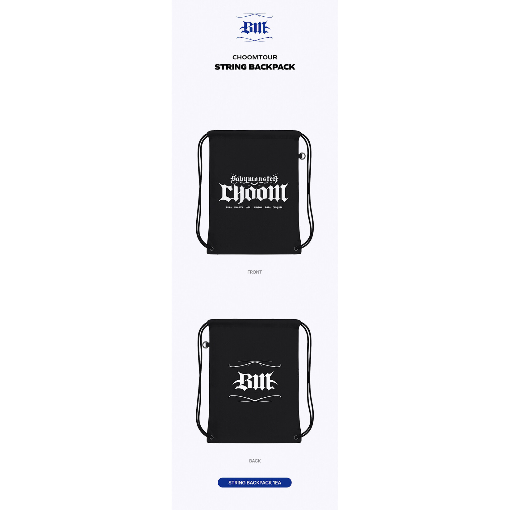 BABYMONSTER [CHOOMTOUR] BABYMONSTER STRING BACKPACK