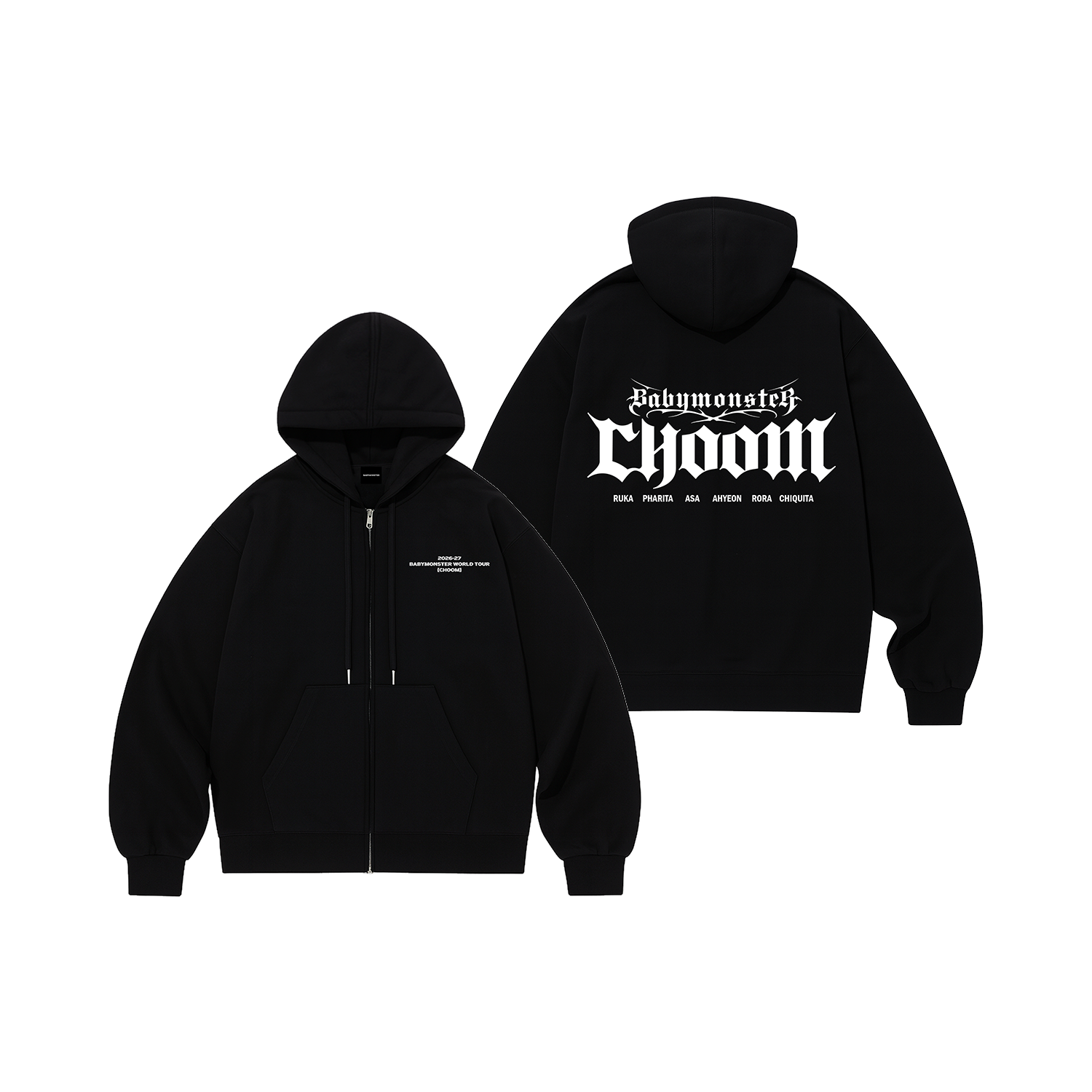 CHOOMTOUR] BABYMONSTER ZIP-UP HOODIE - K-Town