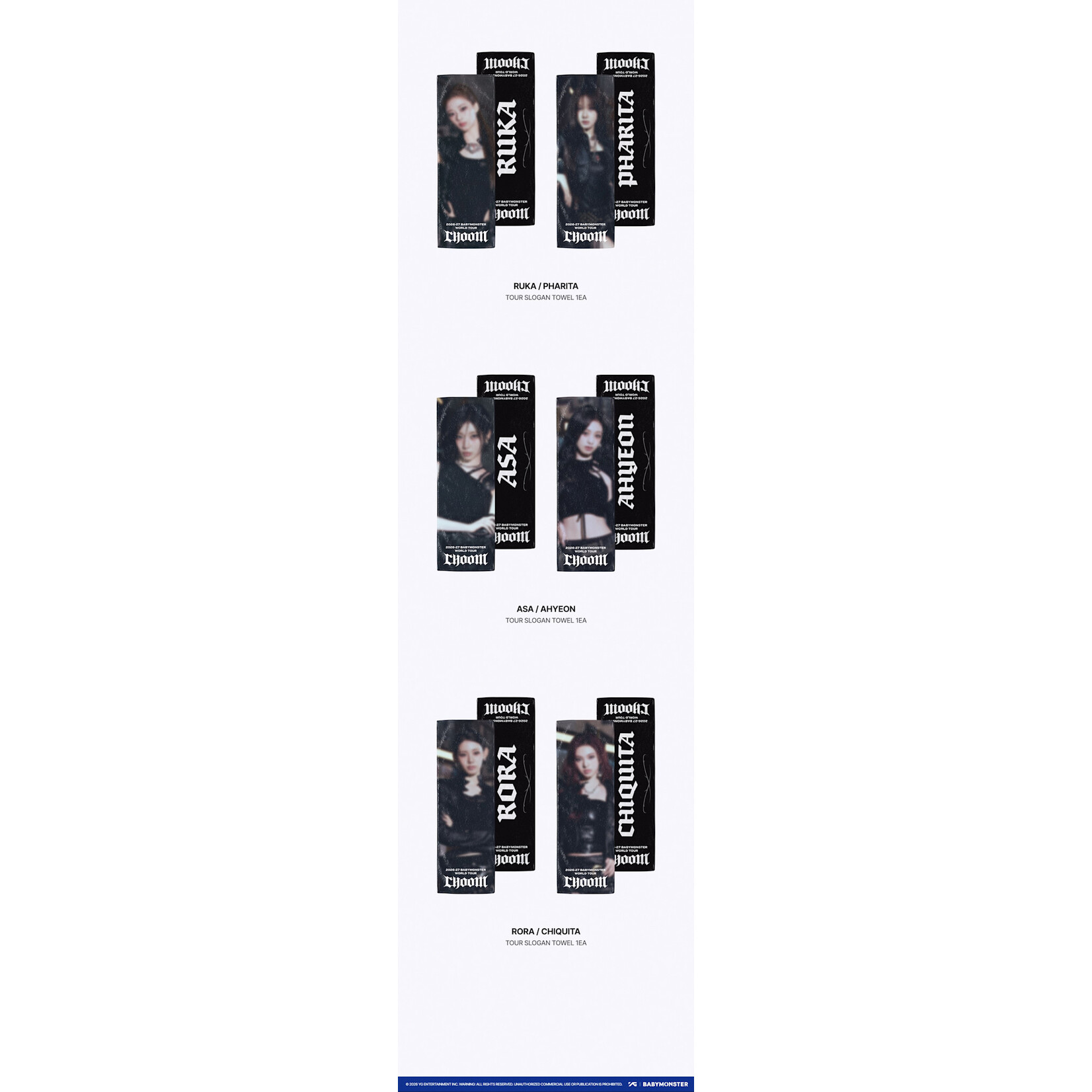 BABYMONSTER [CHOOMTOUR] BABYMONSTER TOUR SLOGAN TOWEL
