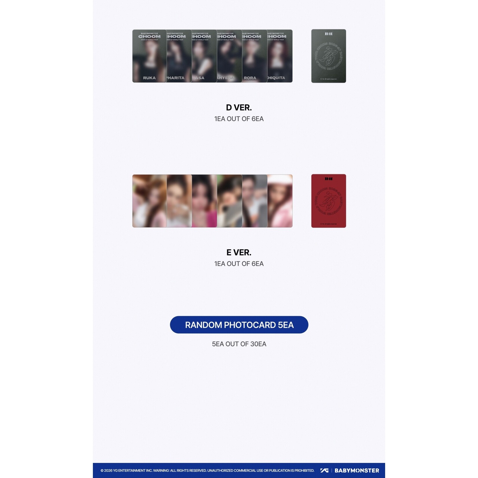 BABYMONSTER [CHOOMTOUR] BABYMONSTER TRADING PHOTOCARD