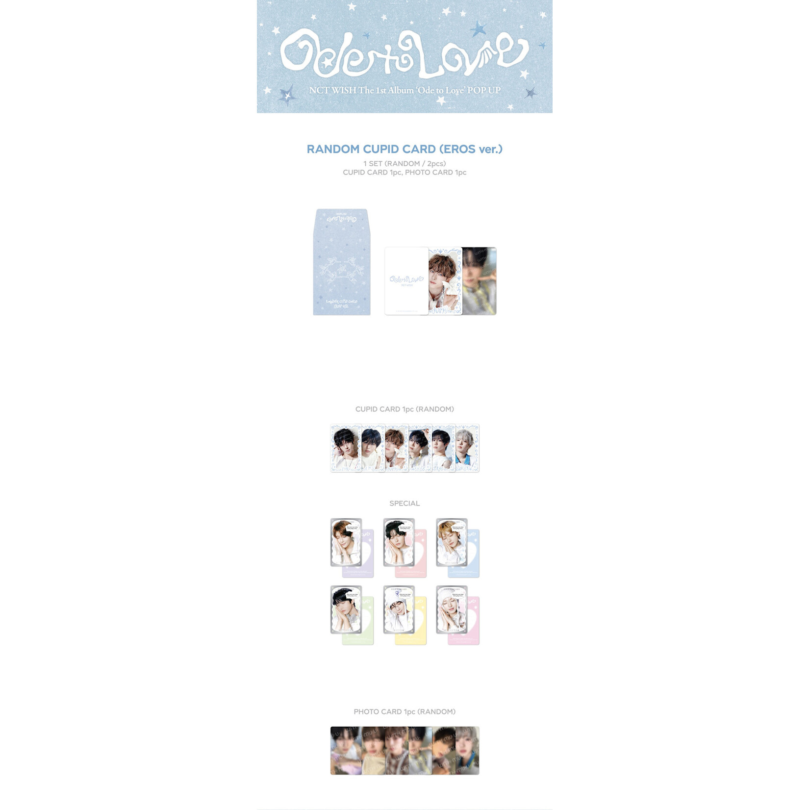 NCT NCT WISH - 2026 NCT WISH The 1st Album [Ode to Love] POP UP OFFICIAL MD RANDOM CUPID CARD