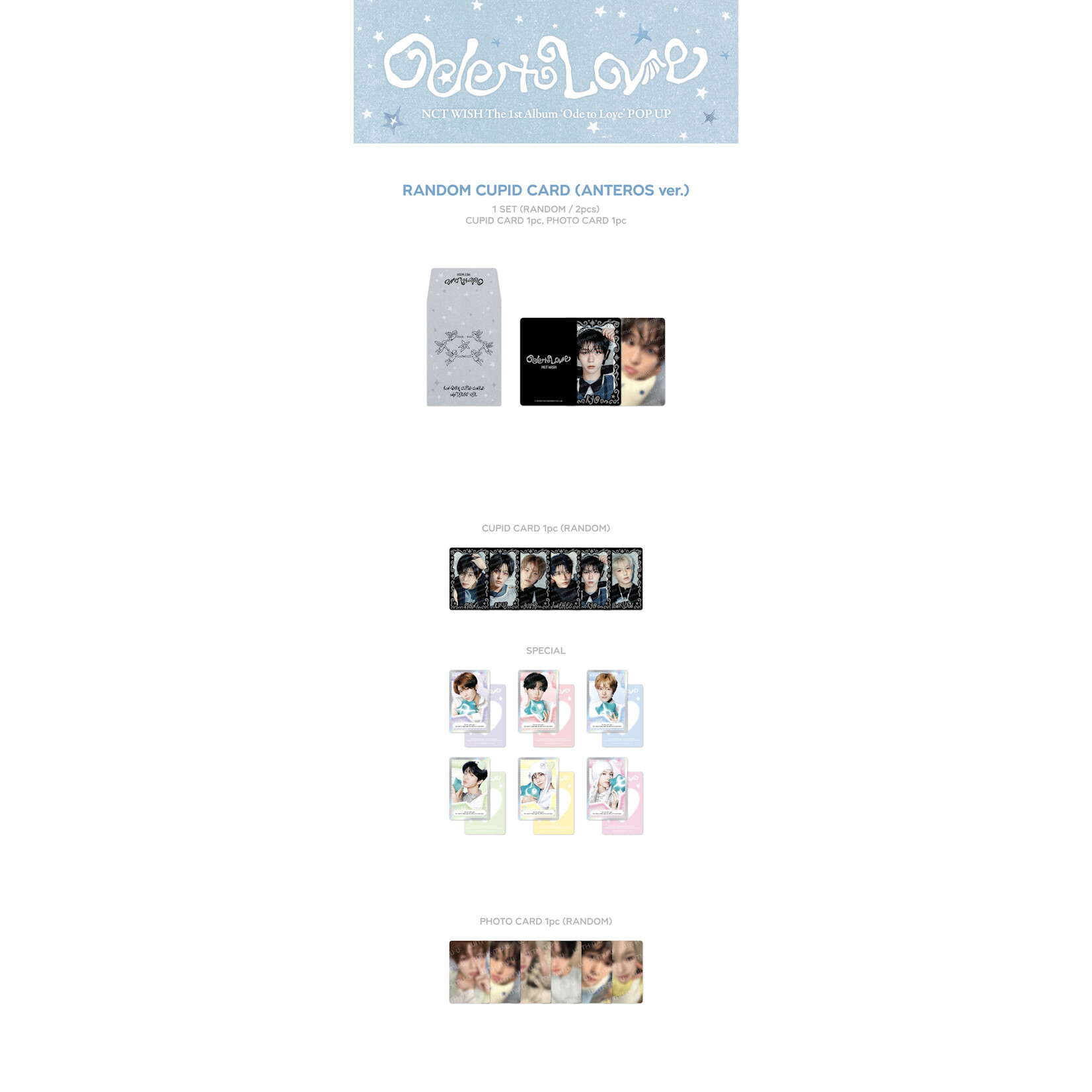 NCT NCT WISH - 2026 NCT WISH The 1st Album [Ode to Love] POP UP OFFICIAL MD RANDOM CUPID CARD