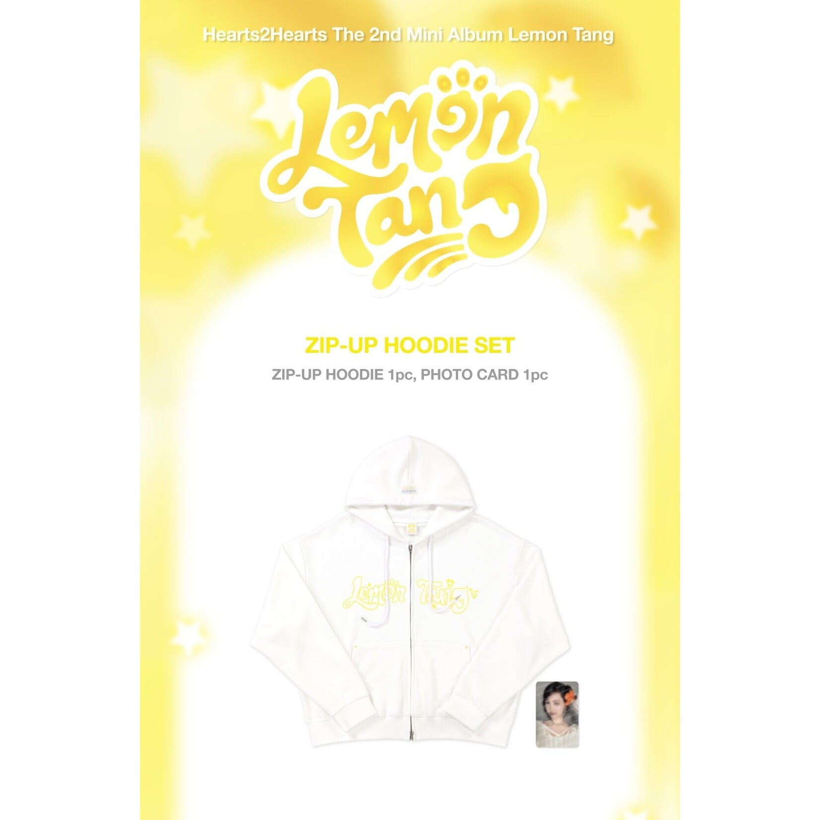 Hearts2Hearts Hearts2Hearts - 2ND MINI ALBUM POP-UP [레몬탱 (LEMON TANG)] OFFICIAL MD : ZIP-UP HOODIE SET