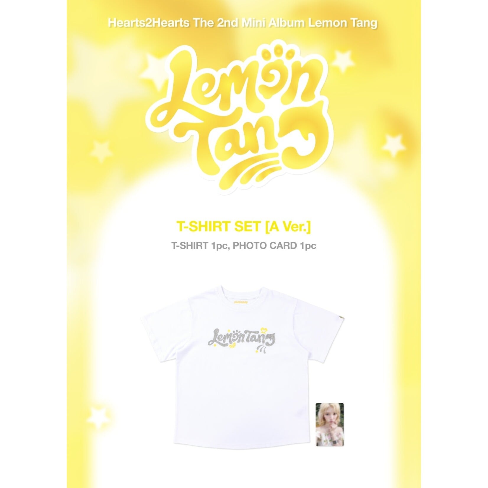 Hearts2Hearts Hearts2Hearts - 2ND MINI ALBUM POP-UP [레몬탱 (LEMON TANG)] OFFICIAL MD : T-SHIRT SET (A)
