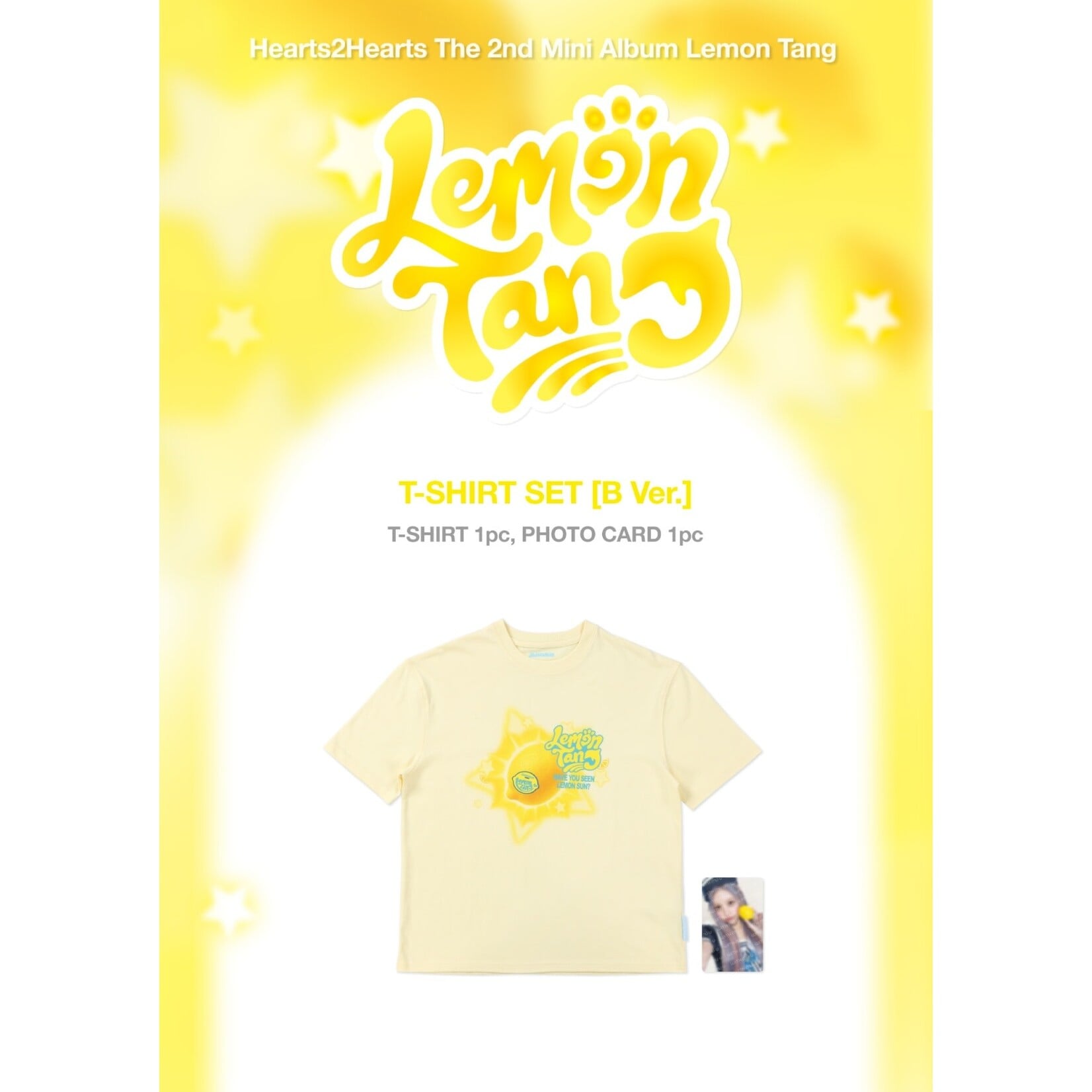 Hearts2Hearts Hearts2Hearts - 2ND MINI ALBUM POP-UP [레몬탱 (LEMON TANG)] OFFICIAL MD : T-SHIRT SET (B)