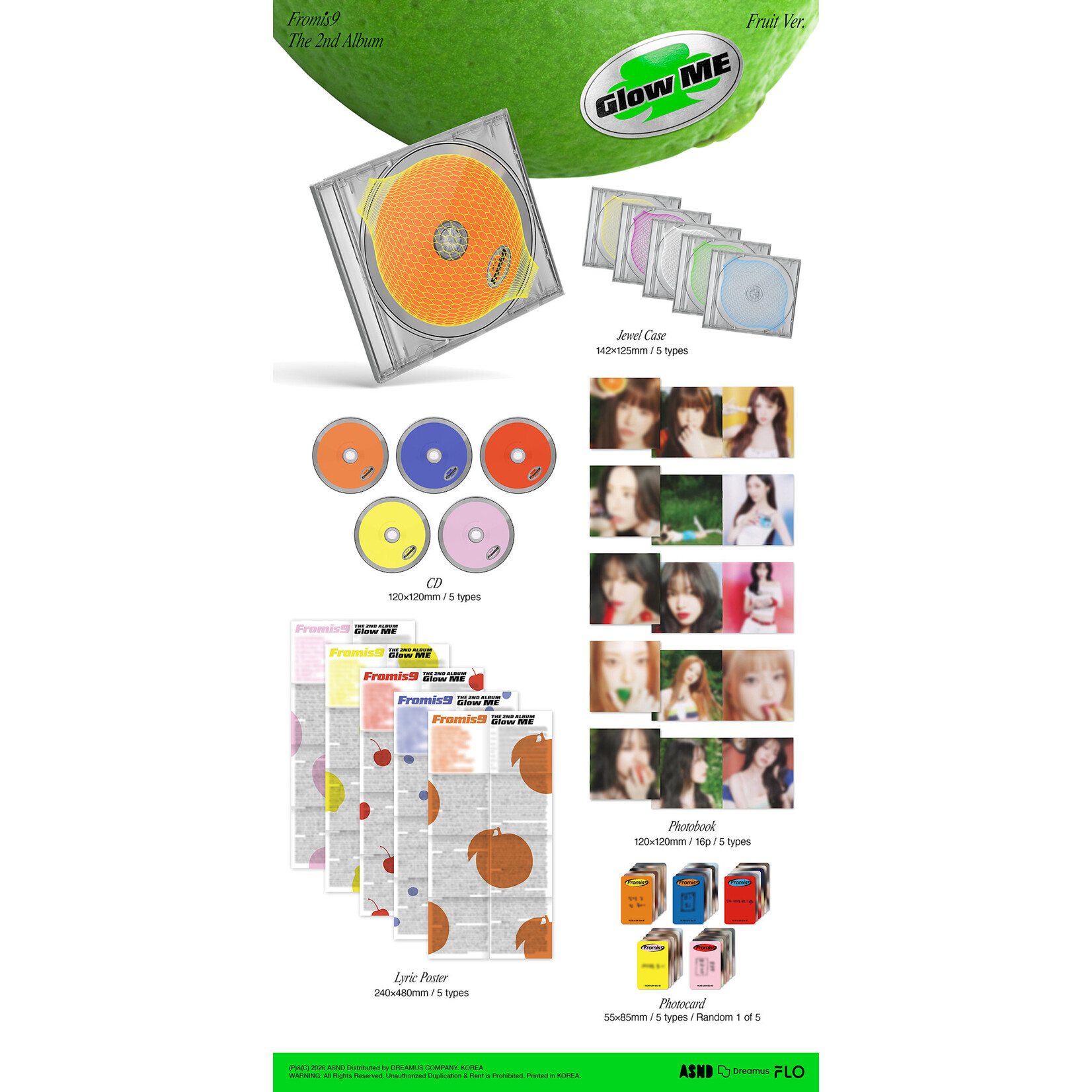 Fromis_9 fromis_9 - 2nd Album 'Glow Me' (Fruit Ver.)