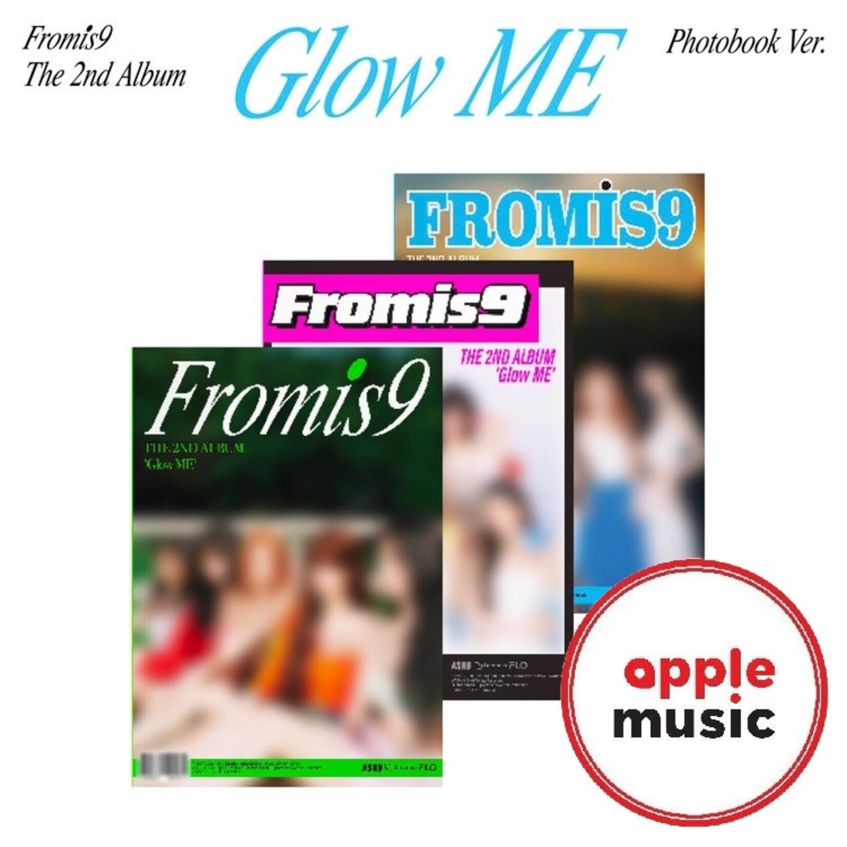 Fromis_9 fromis_9 - 2nd Album 'Glow Me' (Photobook Ver.) + Random Photocard (APPLE MUSIC)
