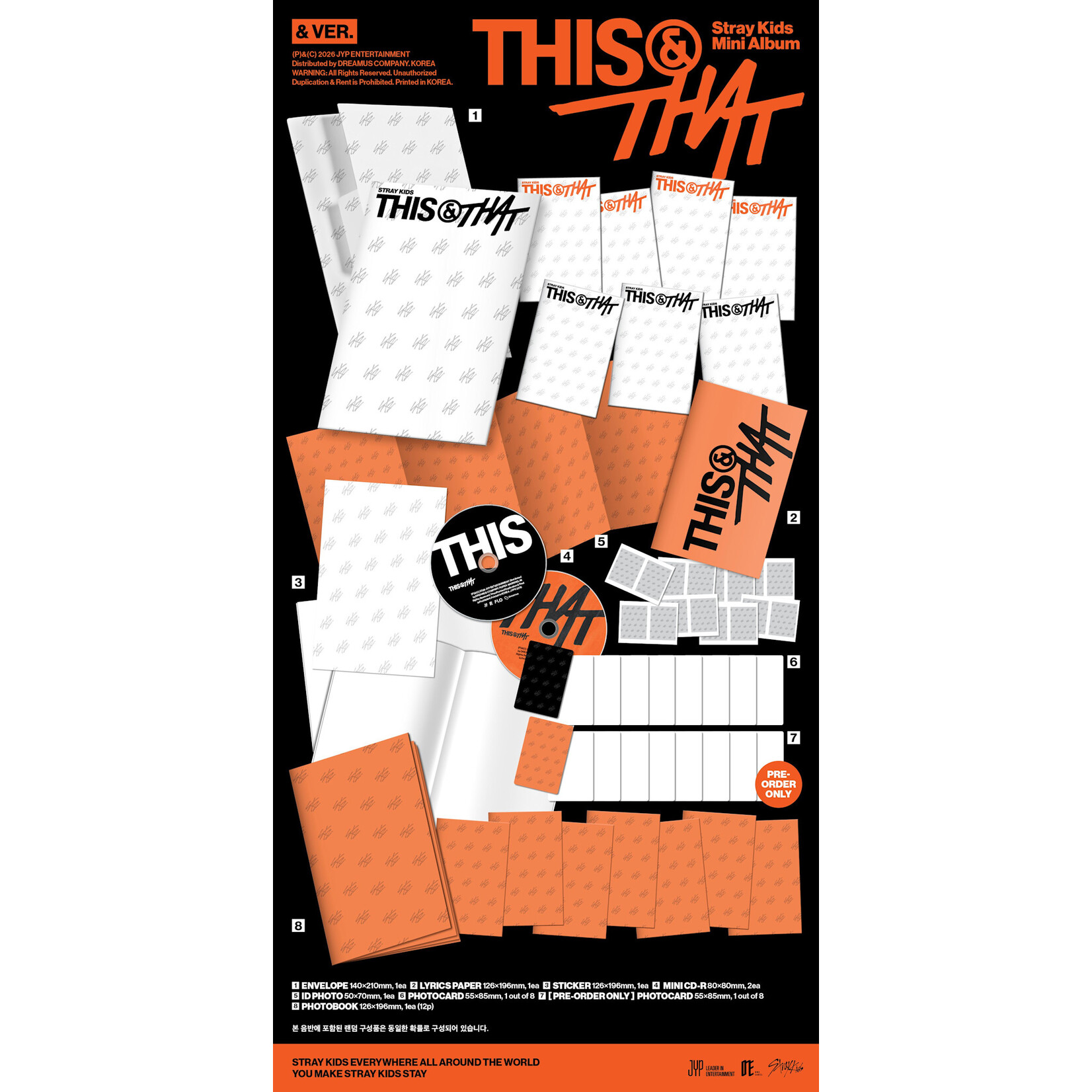 Stray Kids Stray Kids - [THIS & THAT] (& VER.) + Random Photocard (MAKESTAR)