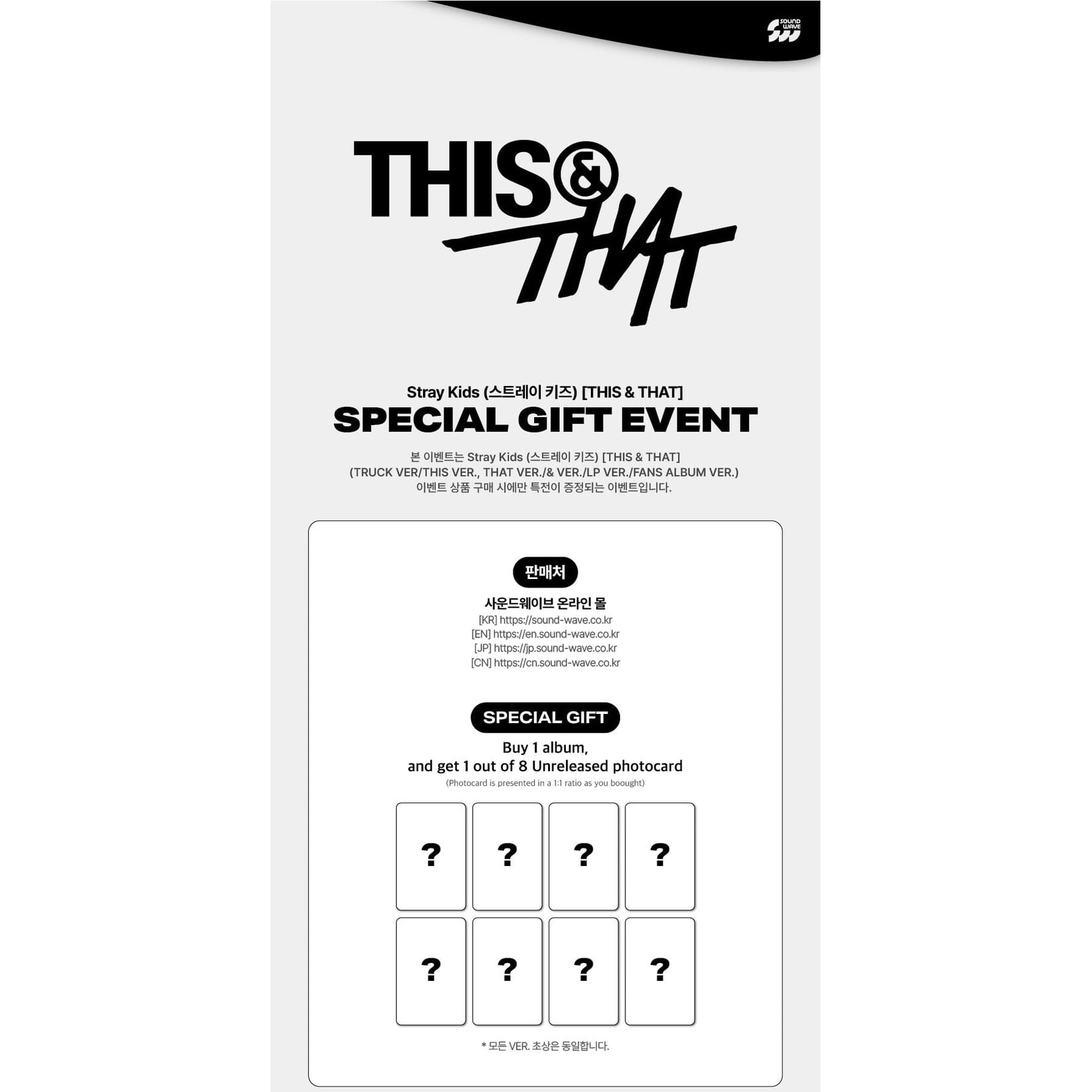 Stray Kids Stray Kids - [THIS & THAT] (Standard Ver.) + Random Photocard (SW)