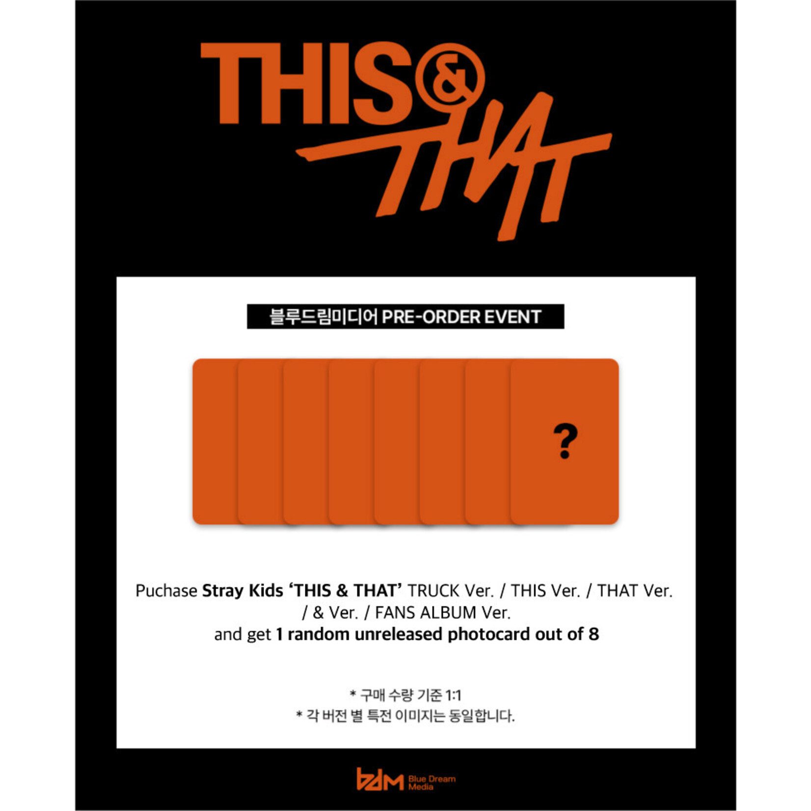 Stray Kids Stray Kids - [THIS & THAT] (Standard Ver.) + Random Photocard (BDM)
