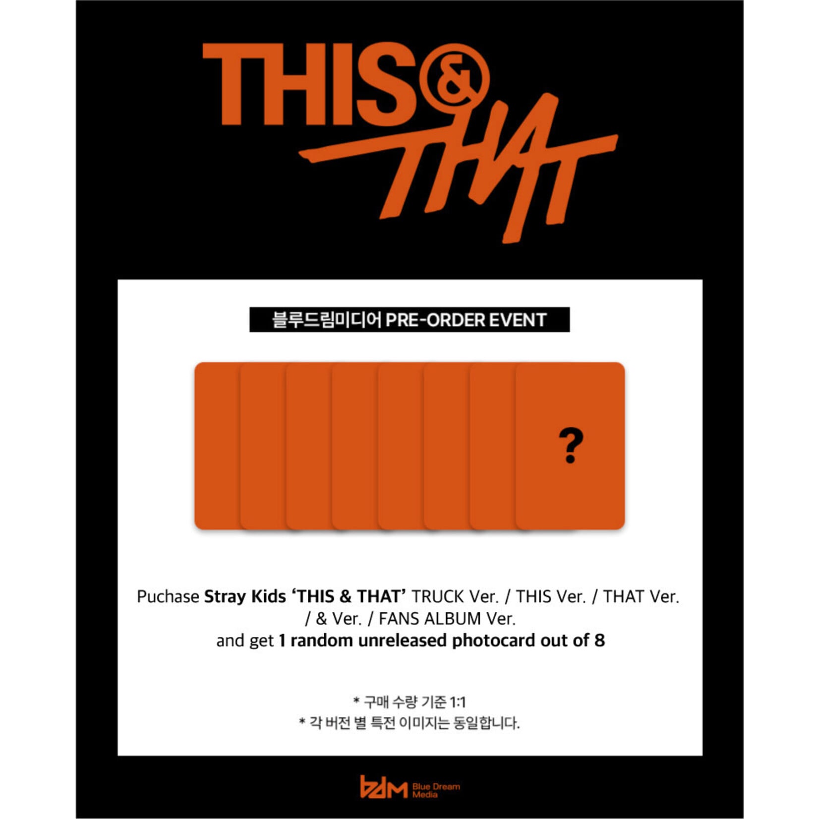 Stray Kids Stray Kids - [THIS & THAT] (& VER.) + Random Photocard (BDM)
