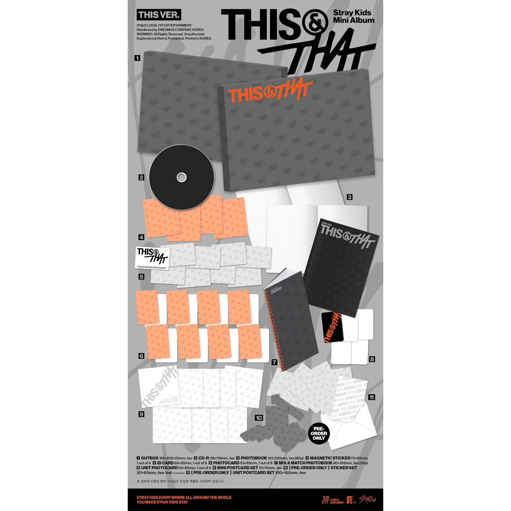 Stray Kids Stray Kids - [THIS & THAT] (Standard Ver.) + Random Photocard (YES24)