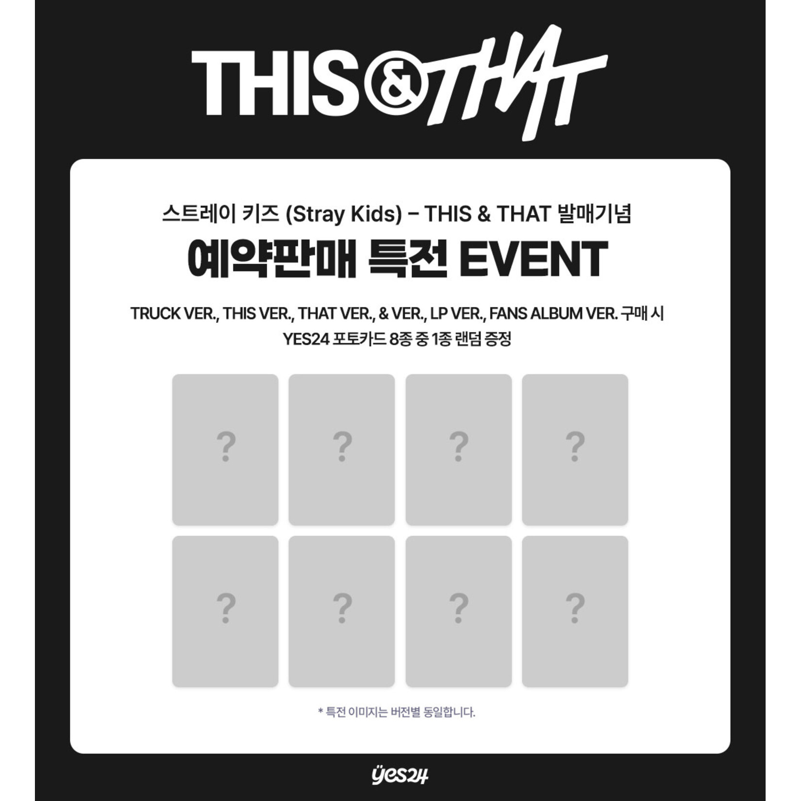 Stray Kids Stray Kids - [THIS & THAT] (FANS ALBUM VER.) + Random Photocard (YES24)
