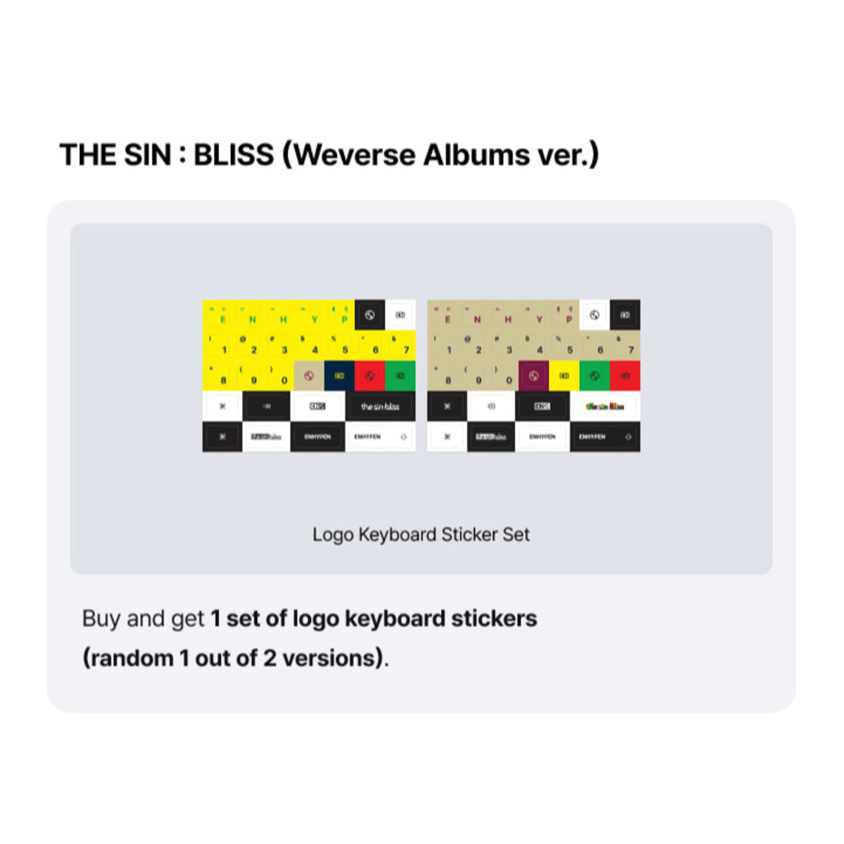 Enhypen ENHYPEN - THE SIN : BLISS (Weverse Albums ver.) + Weverse Gift