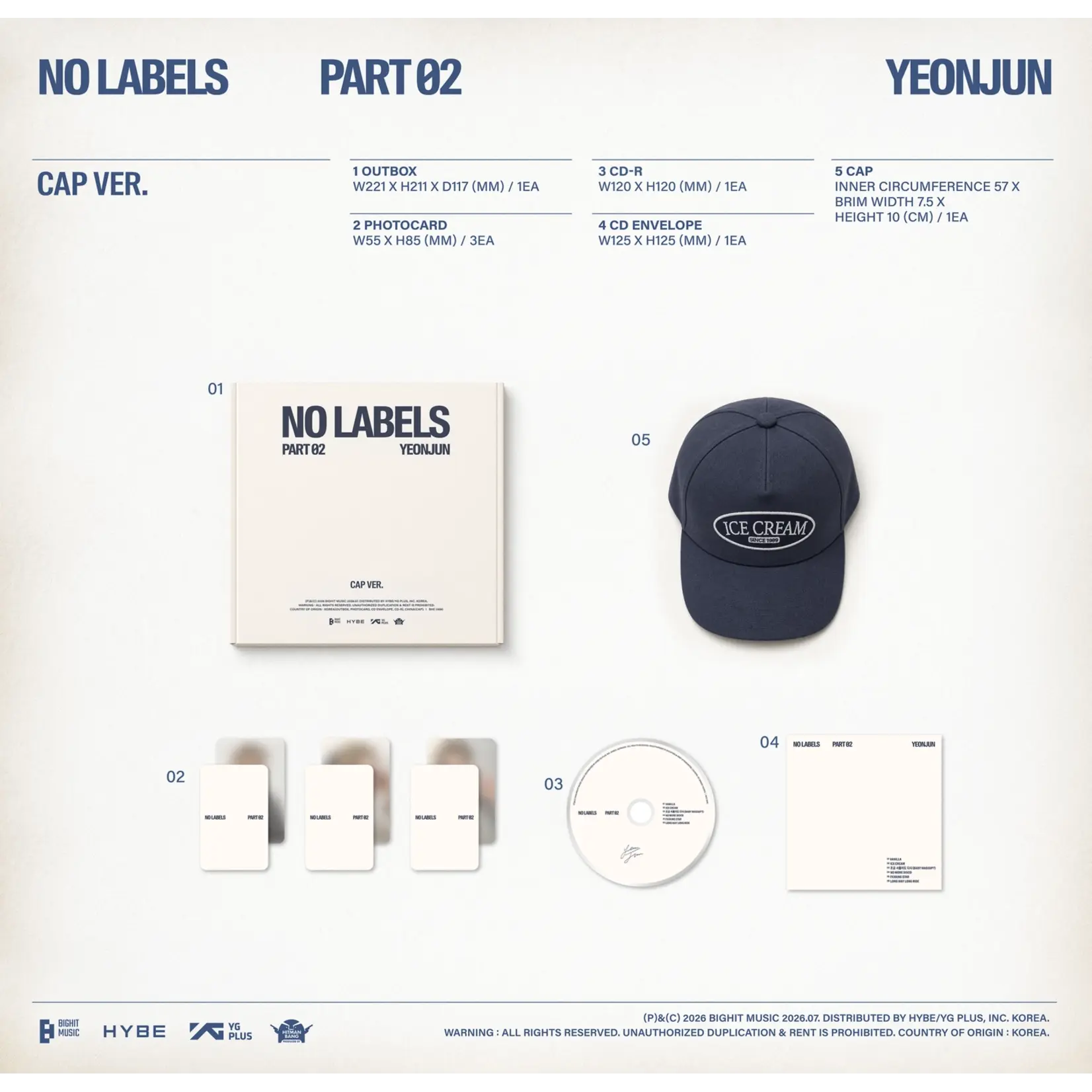 TXT YEONJUN - [NO LABELS: PART 02] (Cap Ver.)