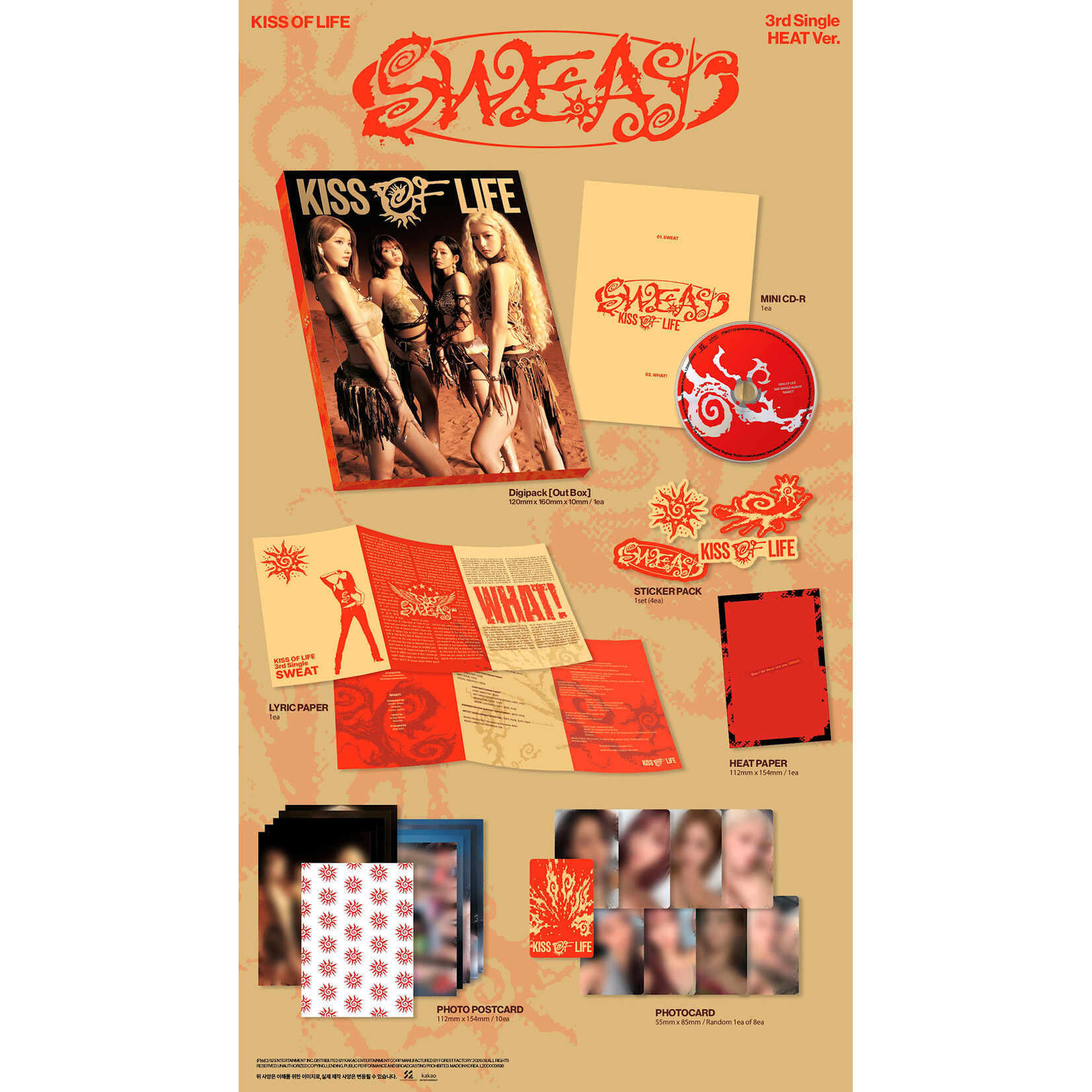 KISS OF LIFE KISS OF LIFE - 3rd Single [SWEAT] (Photobook Ver.) + Random Photocard (KTOWN4U)