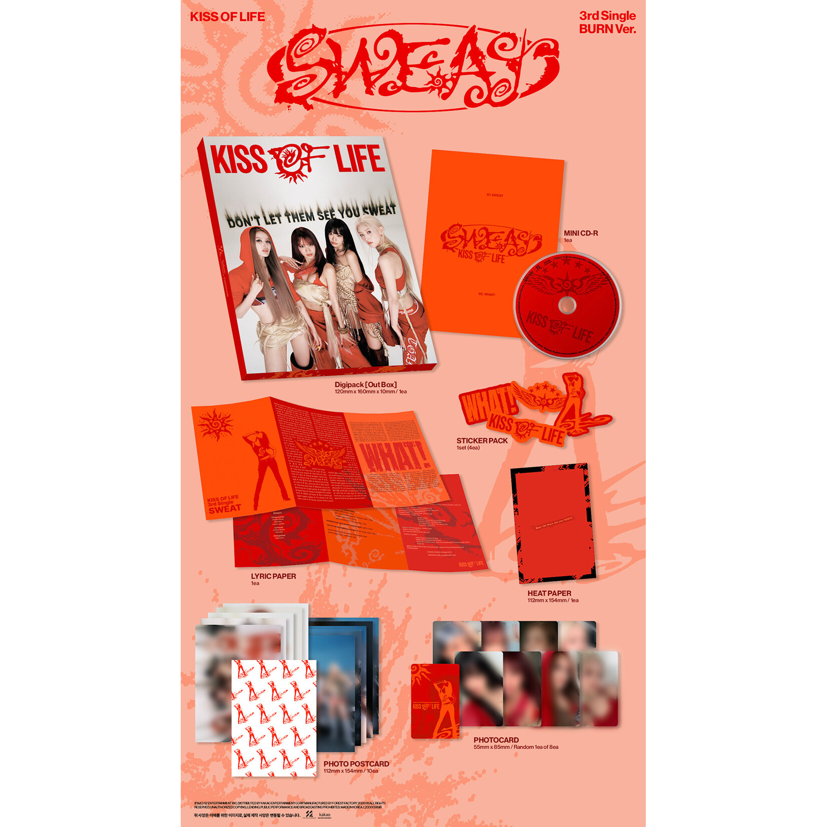 KISS OF LIFE KISS OF LIFE - 3rd Single [SWEAT] (Photobook Ver.) + Random Photocard (KTOWN4U)