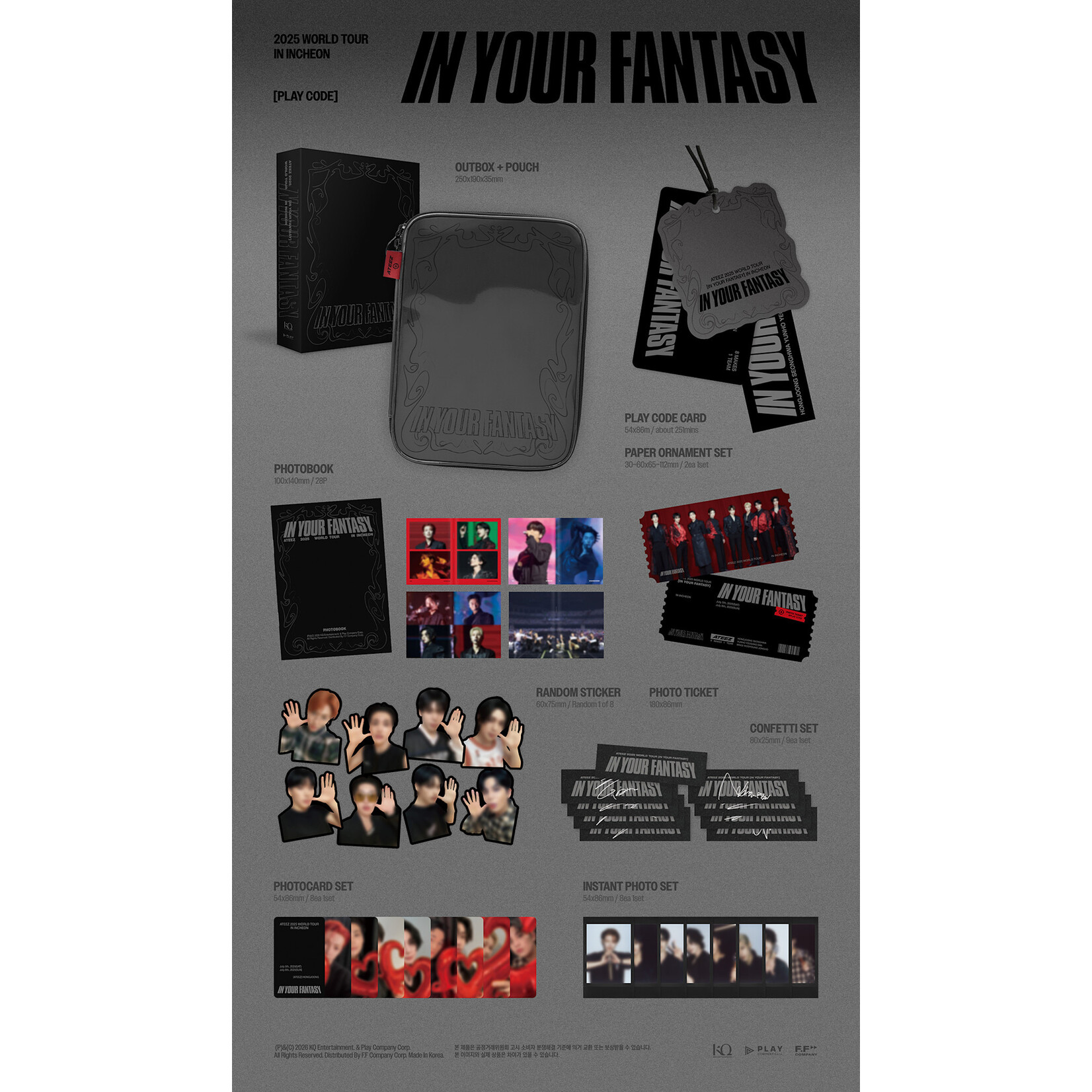ATEEZ ATEEZ - 2025 WORLD TOUR [IN YOUR FANTASY] INCHEON PLAYCODE + Random Photocard