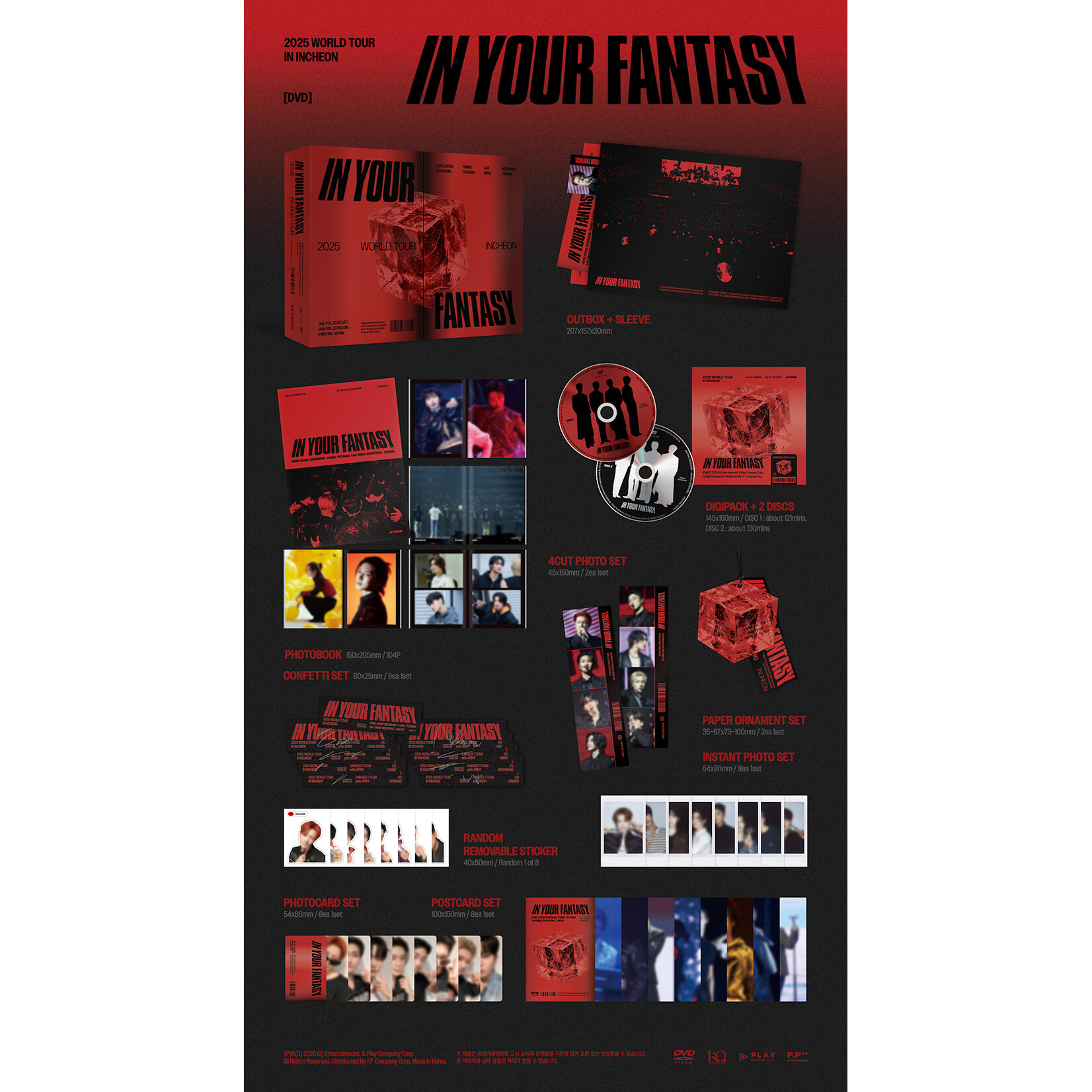 ATEEZ ATEEZ - 2025 WORLD TOUR [IN YOUR FANTASY] INCHEON DVD + Random Photocard