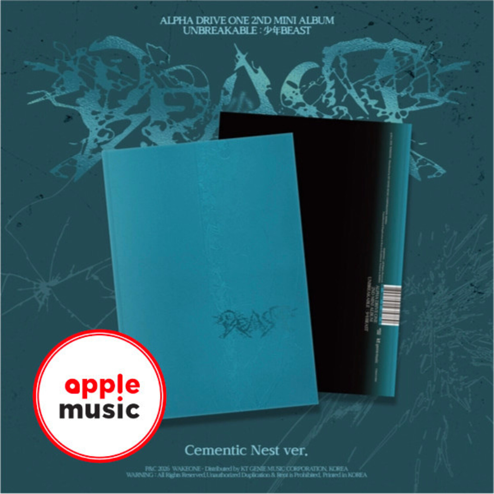 ALPHA DRIVE ONE ALPHA DRIVE ONE - 2ND ALBUM [UNBREAKABLE : 少年BEAST] (Cementic Nest ver.) + Random Photocard (APPLE MUSIC)