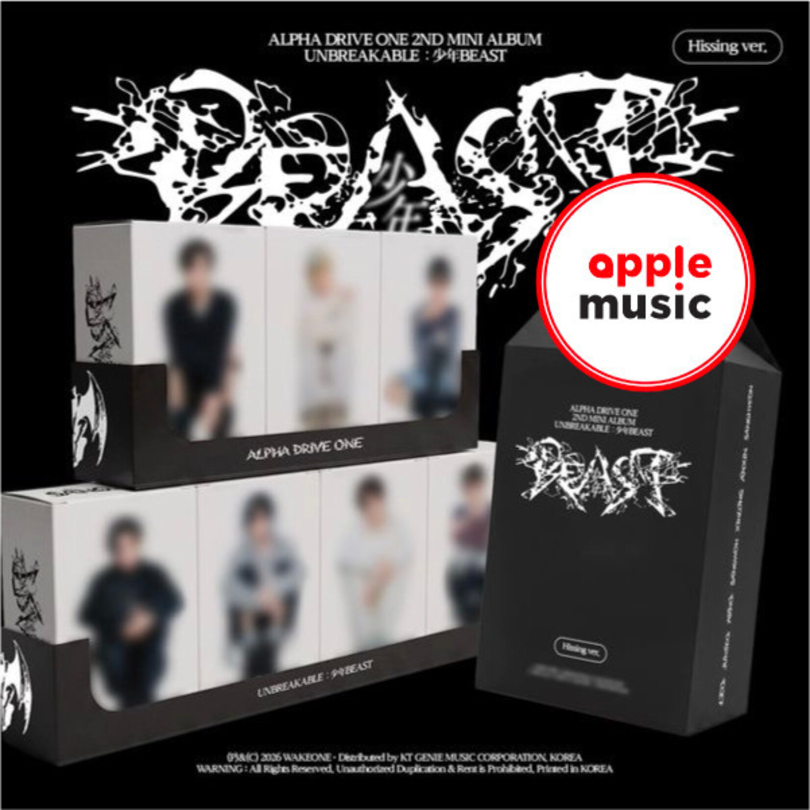 ALPHA DRIVE ONE ALPHA DRIVE ONE - 2ND ALBUM [UNBREAKABLE : 少年BEAST] (Hissing Ver.) + Random Photocard (APPLE MUSIC)