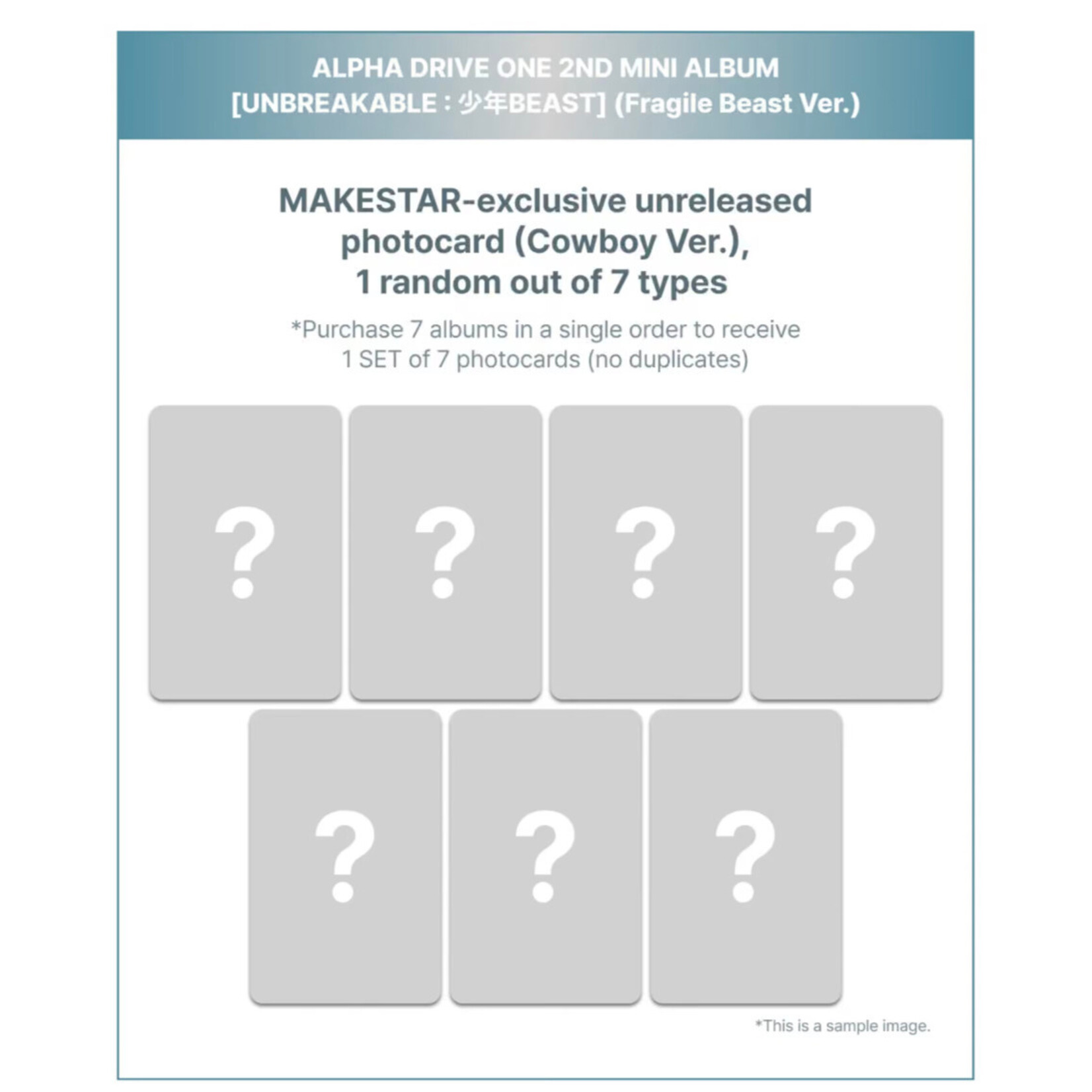 ALPHA DRIVE ONE ALPHA DRIVE ONE - 2ND ALBUM [UNBREAKABLE : 少年BEAST] (Fragile Beast Ver.) + Random Photocard (MAKESTAR)
