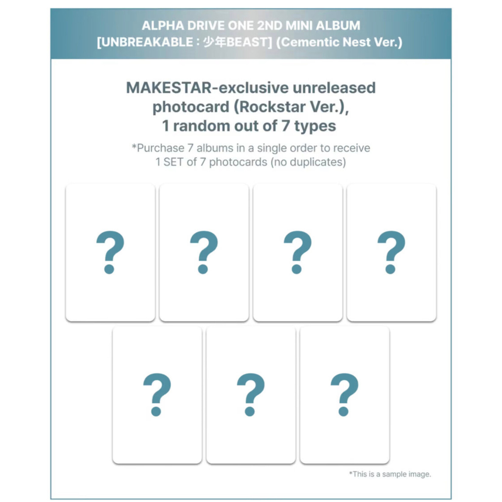 ALPHA DRIVE ONE ALPHA DRIVE ONE - 2ND ALBUM [UNBREAKABLE : 少年BEAST] (Cementic Nest ver.) + Random Photocard (MAKESTAR)
