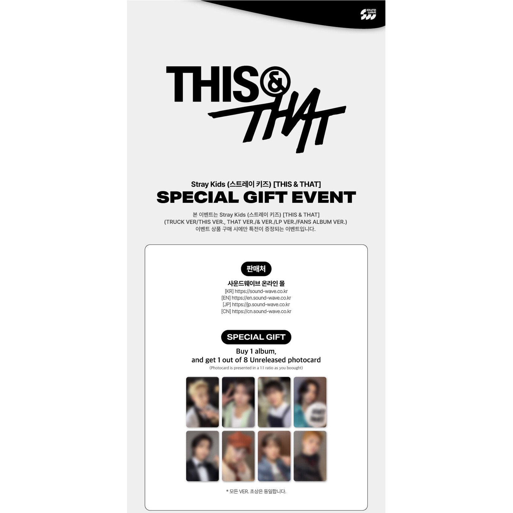 Stray Kids Stray Kids - [THIS & THAT] (Standard Ver.) + Random Photocard (SW)