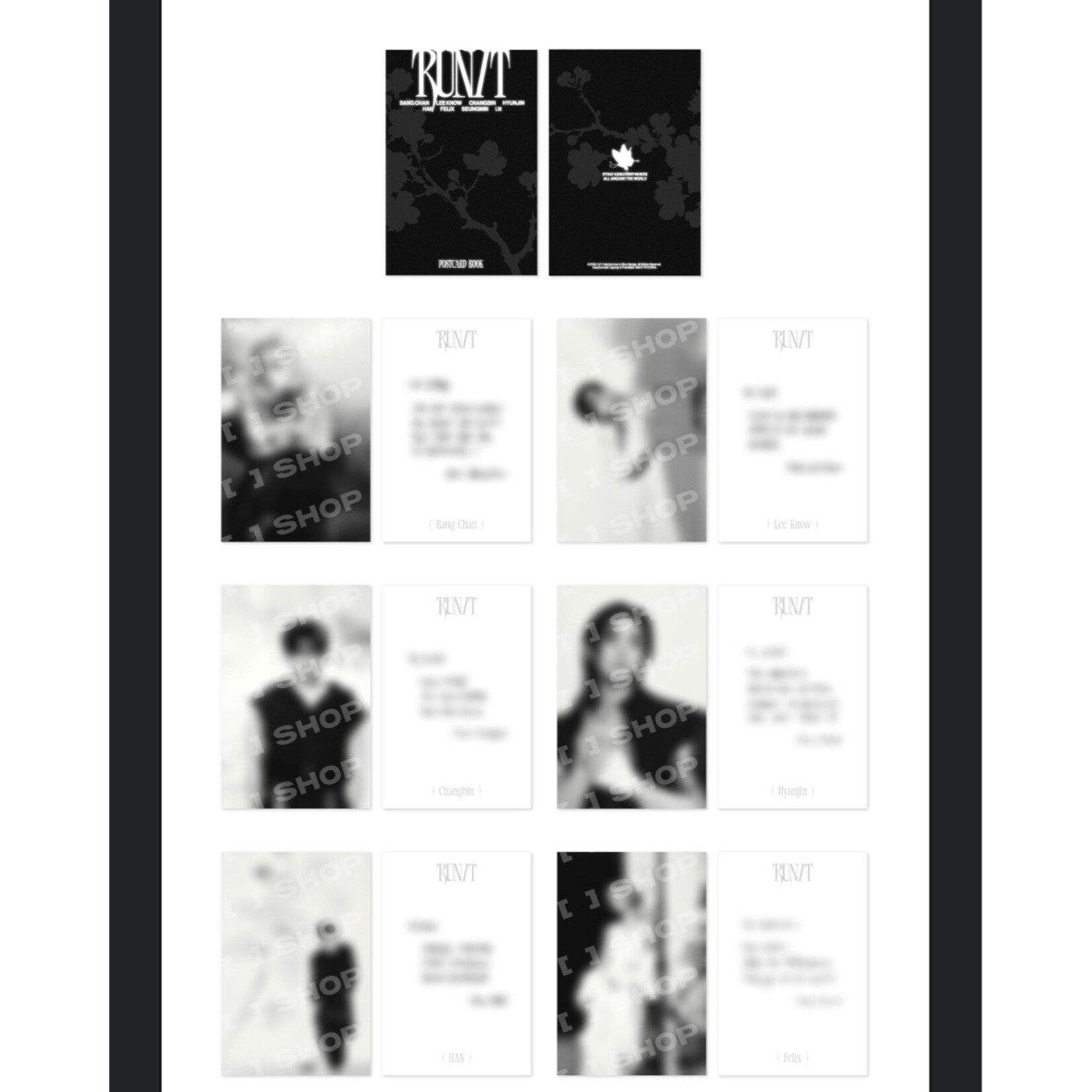 Stray Kids Stray Kids - [RUN IT SEOUL] POSTCARD BOOK & ROLL STICKER SET