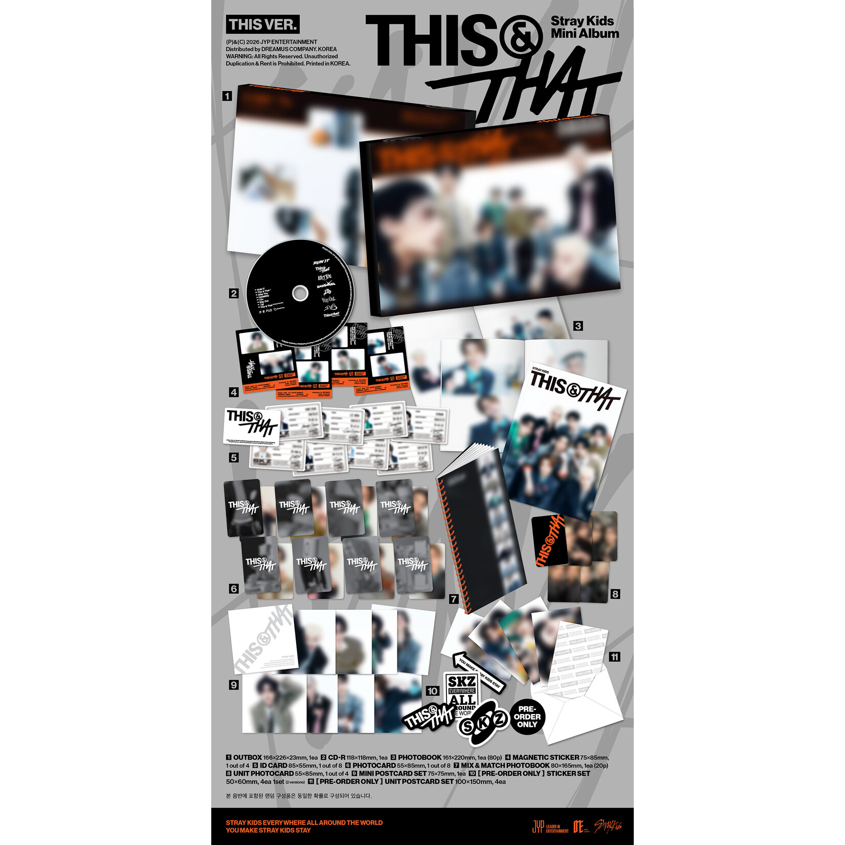 Stray Kids Stray Kids - [THIS & THAT] (Standard Ver.) + Random Photocard (MUSICPLANT)
