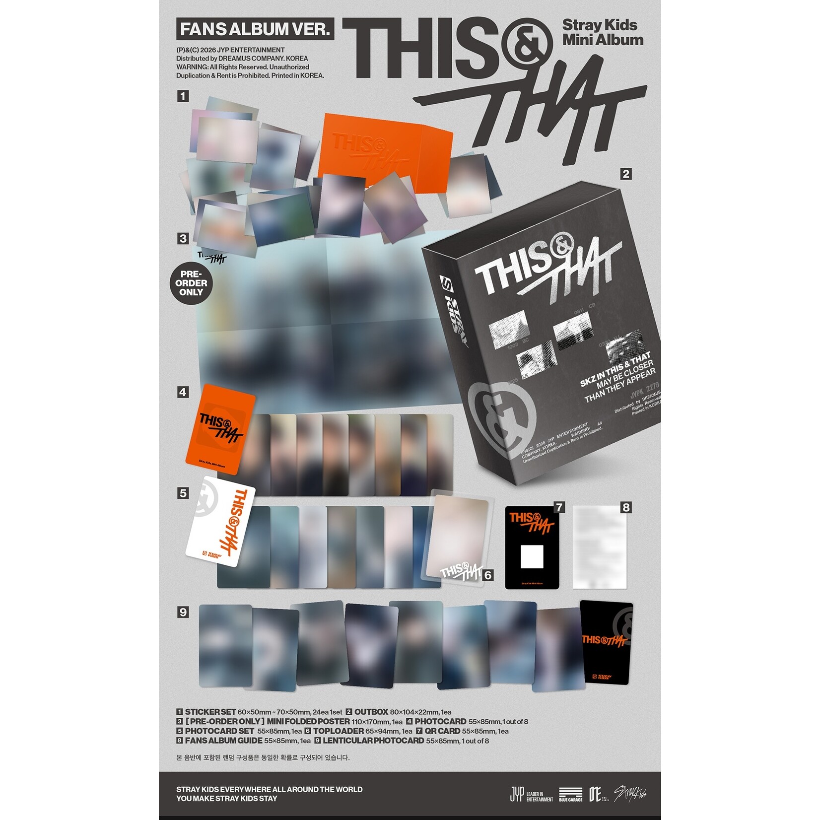 Stray Kids Stray Kids - [THIS & THAT] (FANS ALBUM VER.) + Random Photocard (YES24)