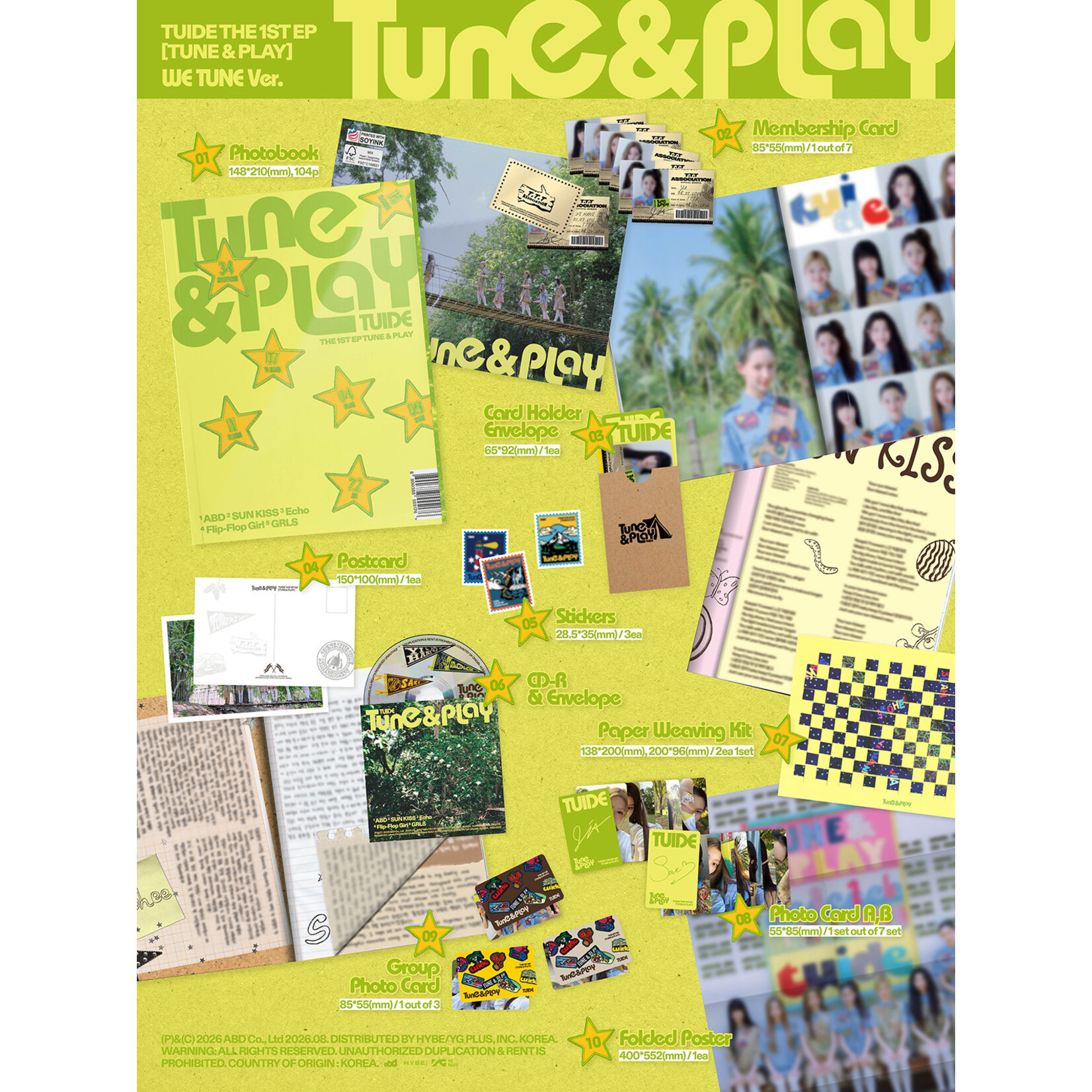 TUIDE TUIDE - The 1st EP [TUNE & PLAY] WE TUIDE (Photobook Ver.)