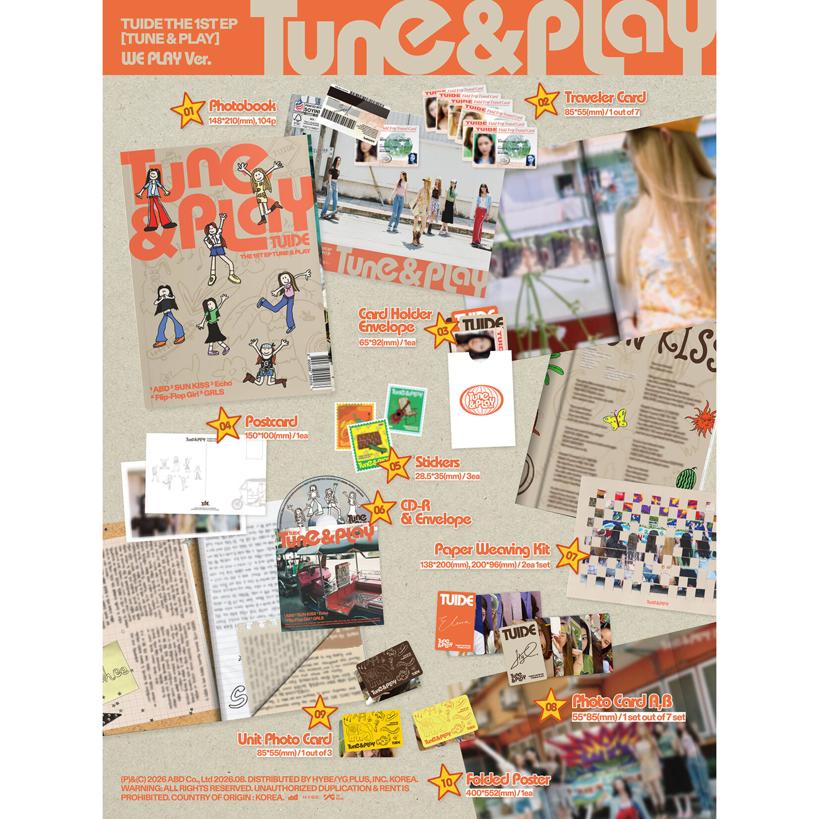 TUIDE TUIDE - The 1st EP [TUNE & PLAY] WE TUIDE (Photobook Ver.)