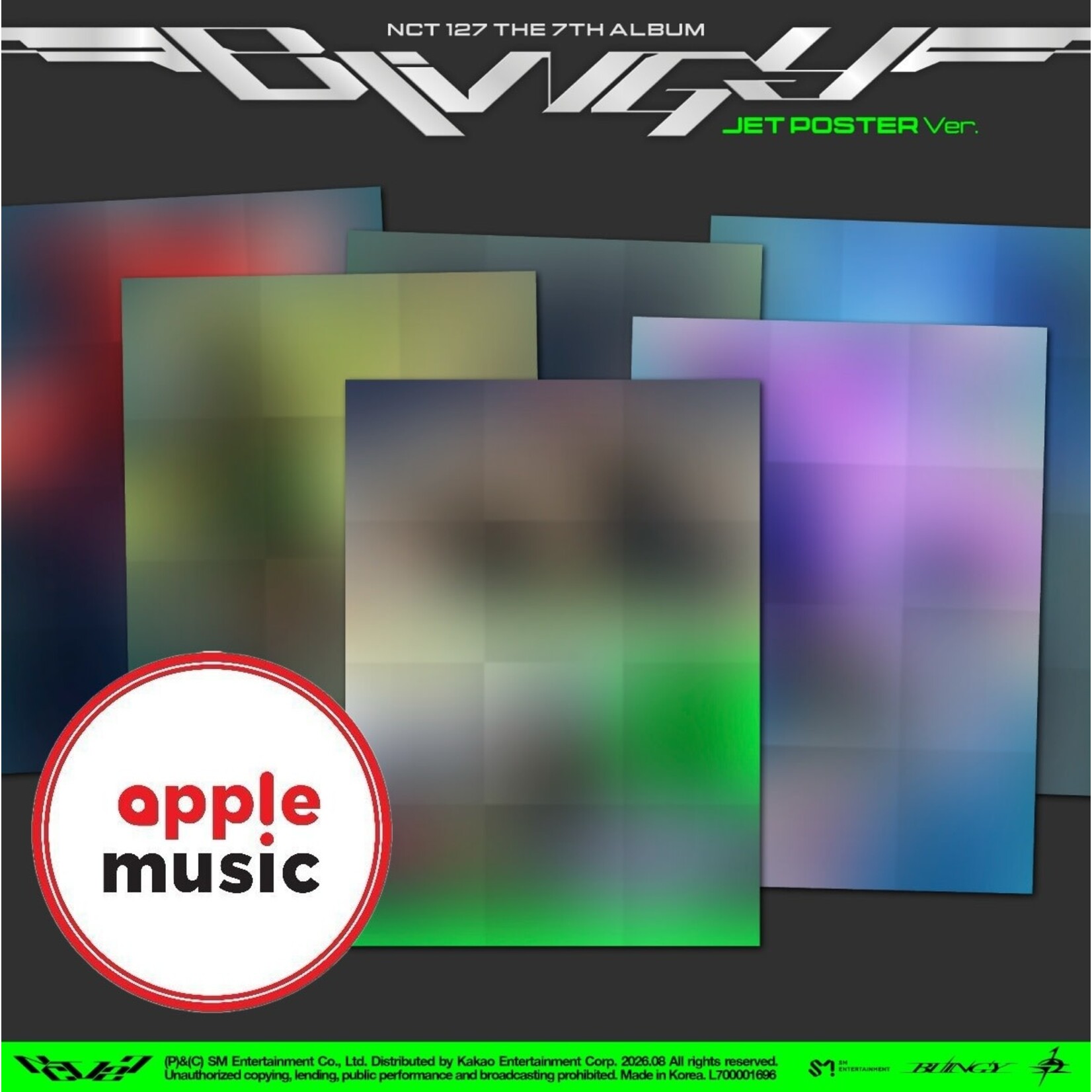 NCT NCT 127 - 7th Full Album [BLINGY] (JET Poster Ver.) + Random Photocard (applemusic)