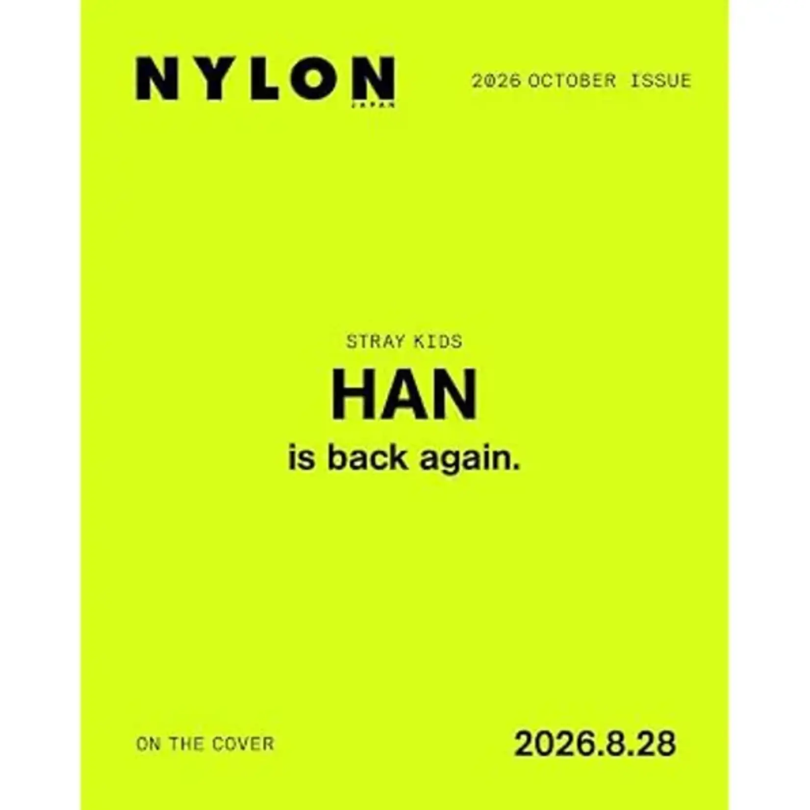 Stray Kids HAN (Stray Kids) - OCTOBER 2026 [NYLON JAPAN]