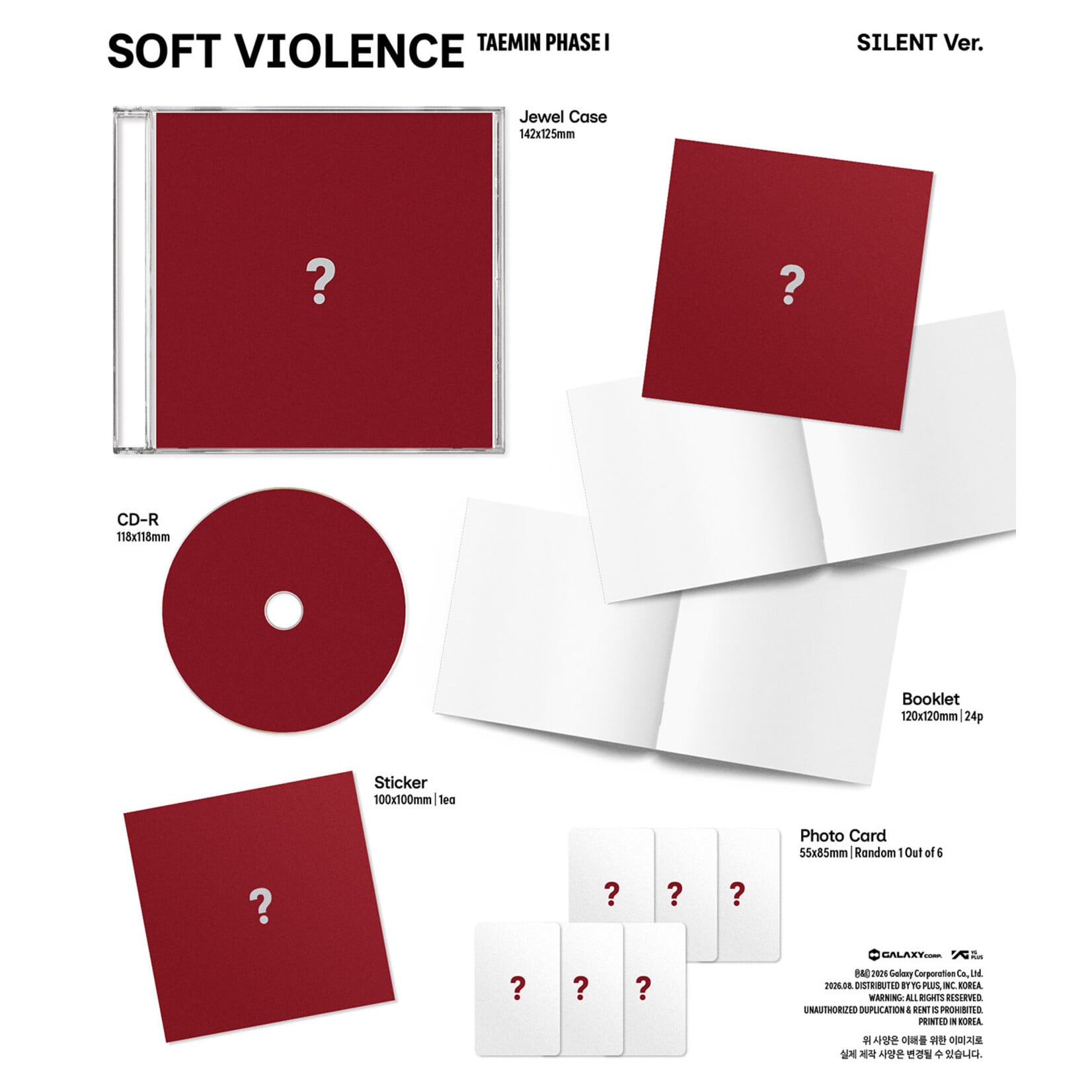 Shinee TAEMIN - [PHASE I : Soft Violence] (JEWEL Ver.)
